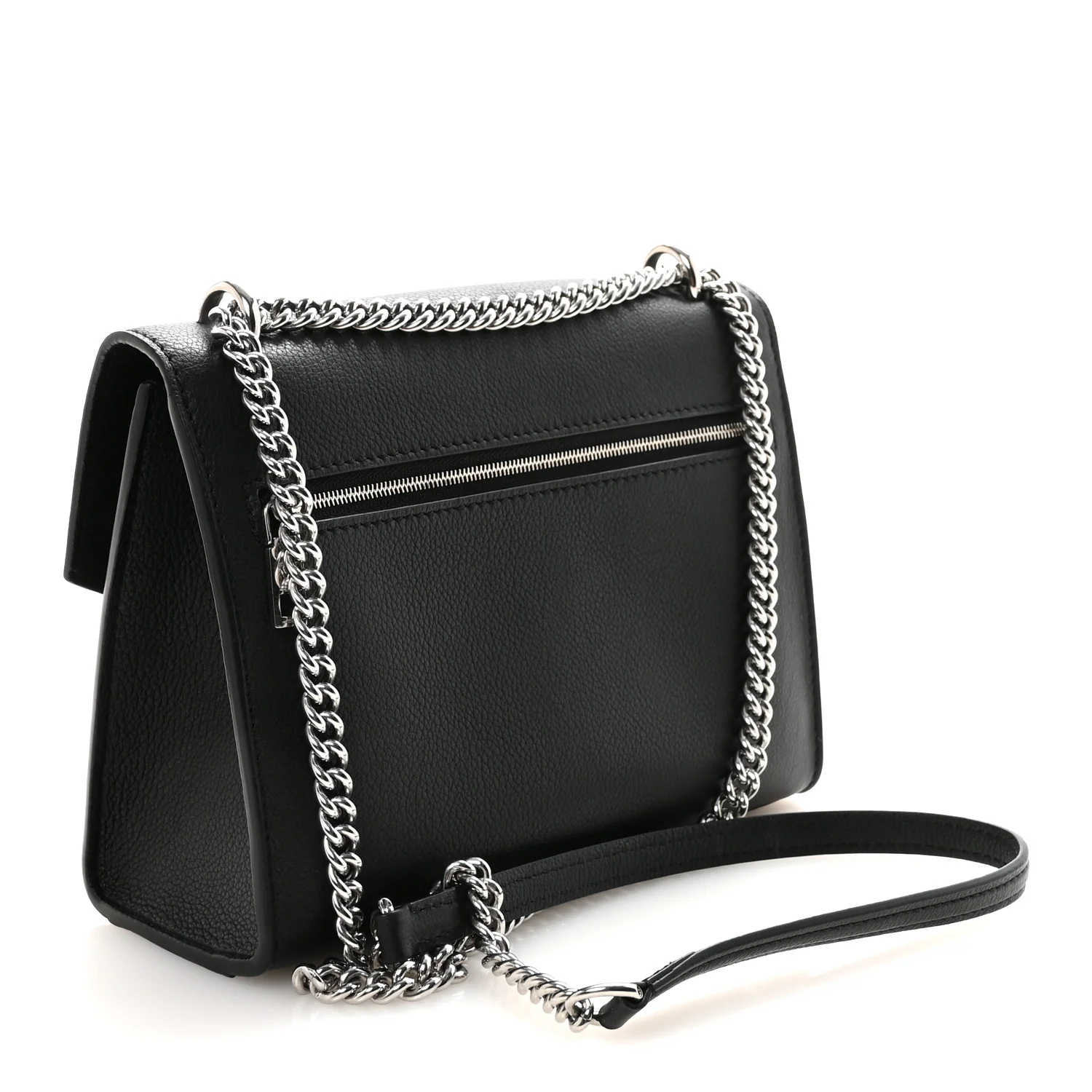 Soft Calfskin My Lockme Chain Bag BB Black - Image 4