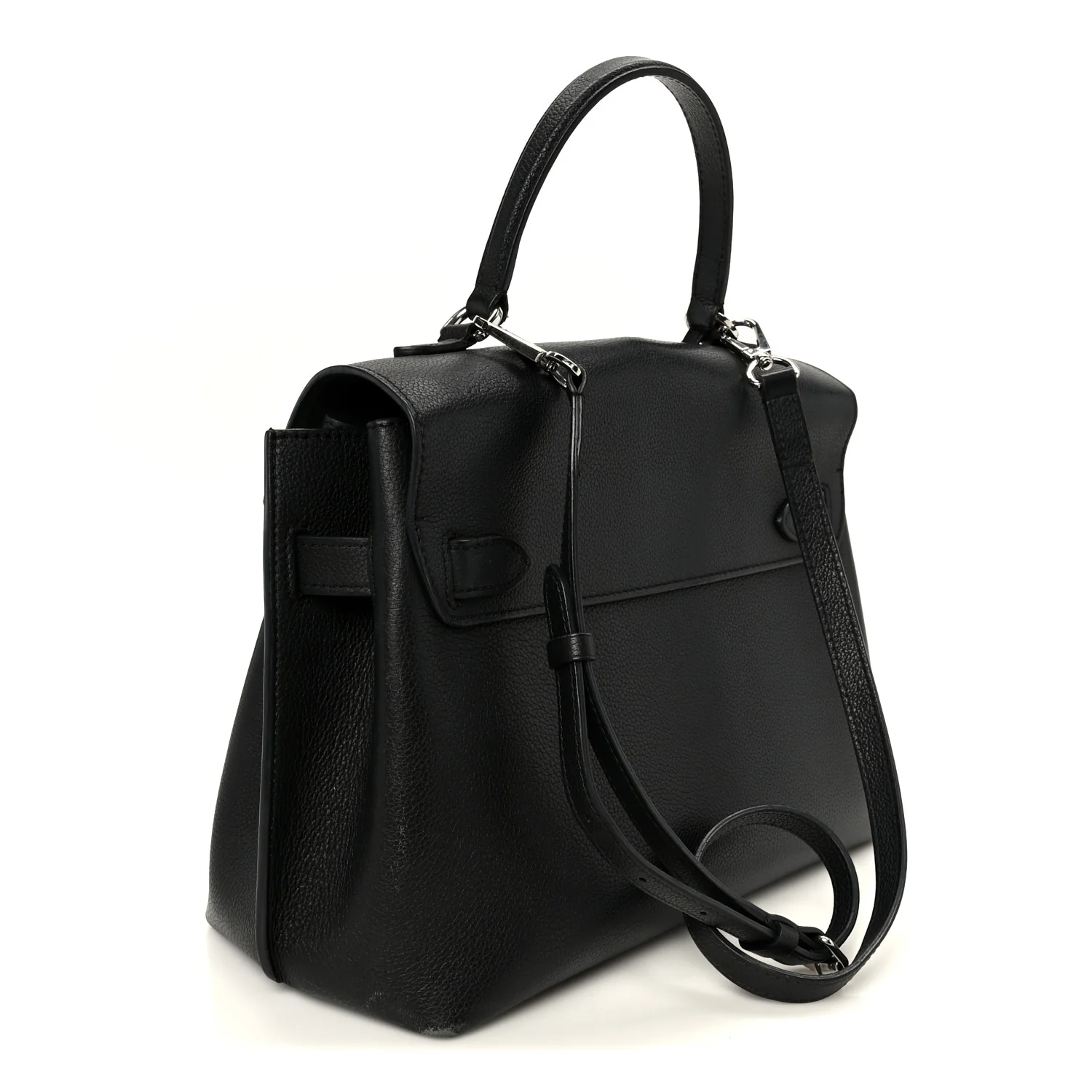 Soft Calfskin My Lockme Top Handle Black - Image 3