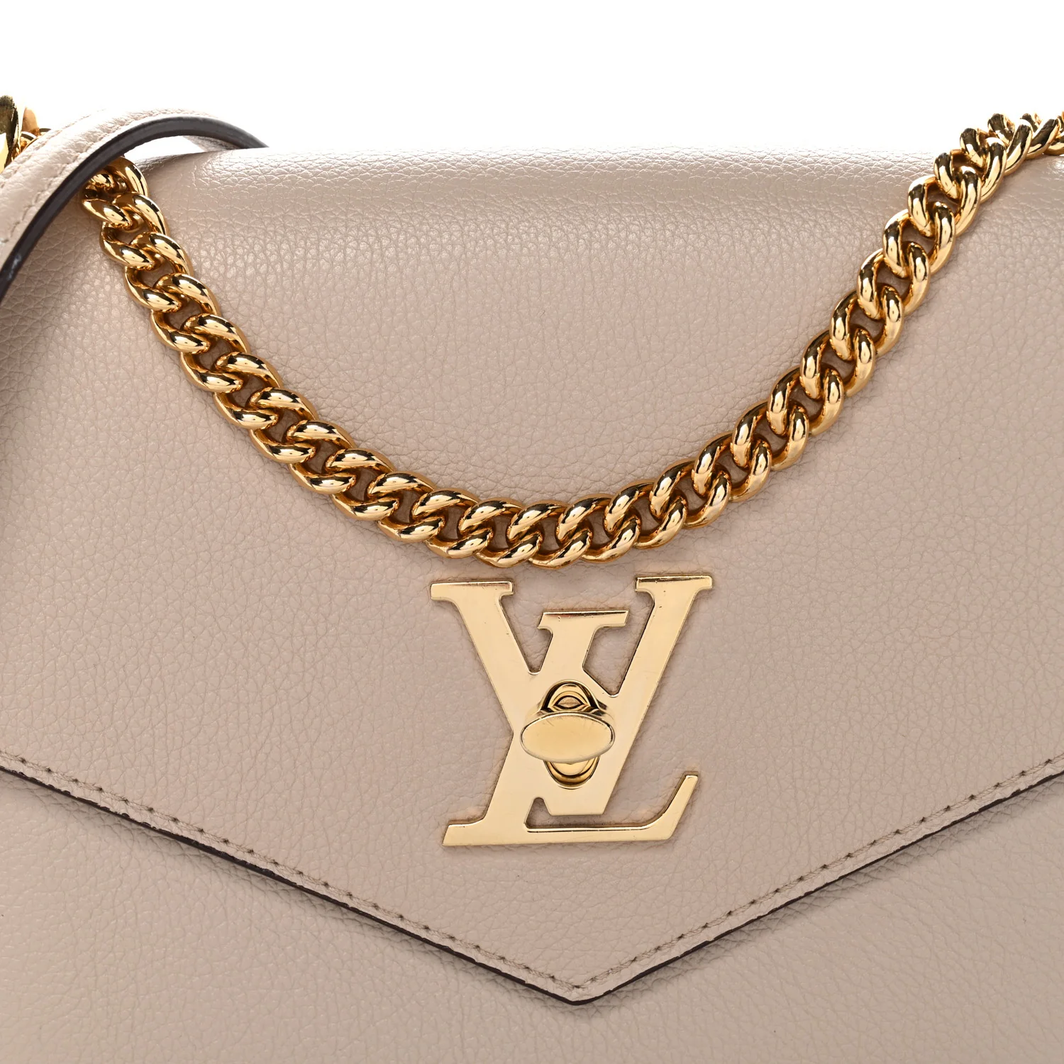Soft Calfskin Mylockme Chain Bag BB Greige - Image 7