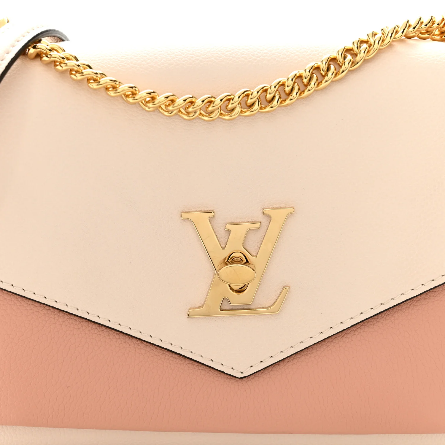 Soft Calfskin Mylockme Chain Bag BB Rose Trianon Quartz - Image 7