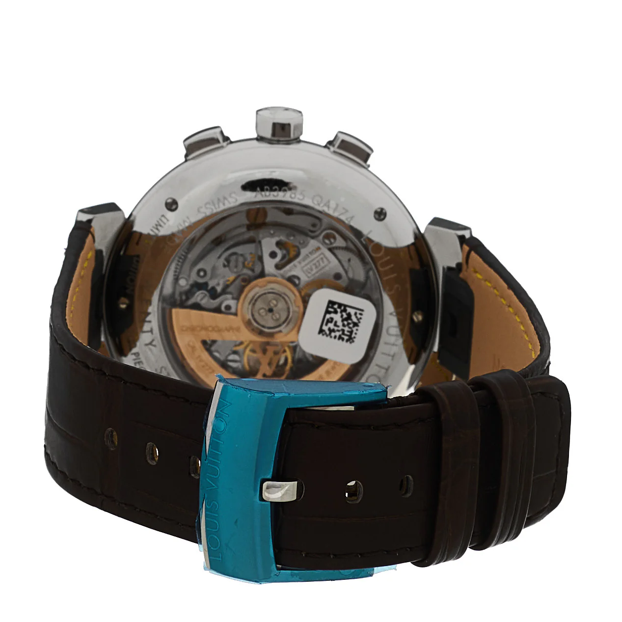 Stainless Steel Alligator 41mm Tambour Twenty Chronograph Automatic Watch Brown - Image 3