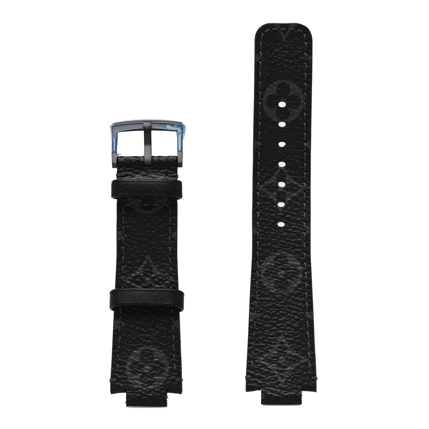 Stainless Steel Rubber 39mm Tambour Slim Rainbow Quartz Watch Black - Image 5