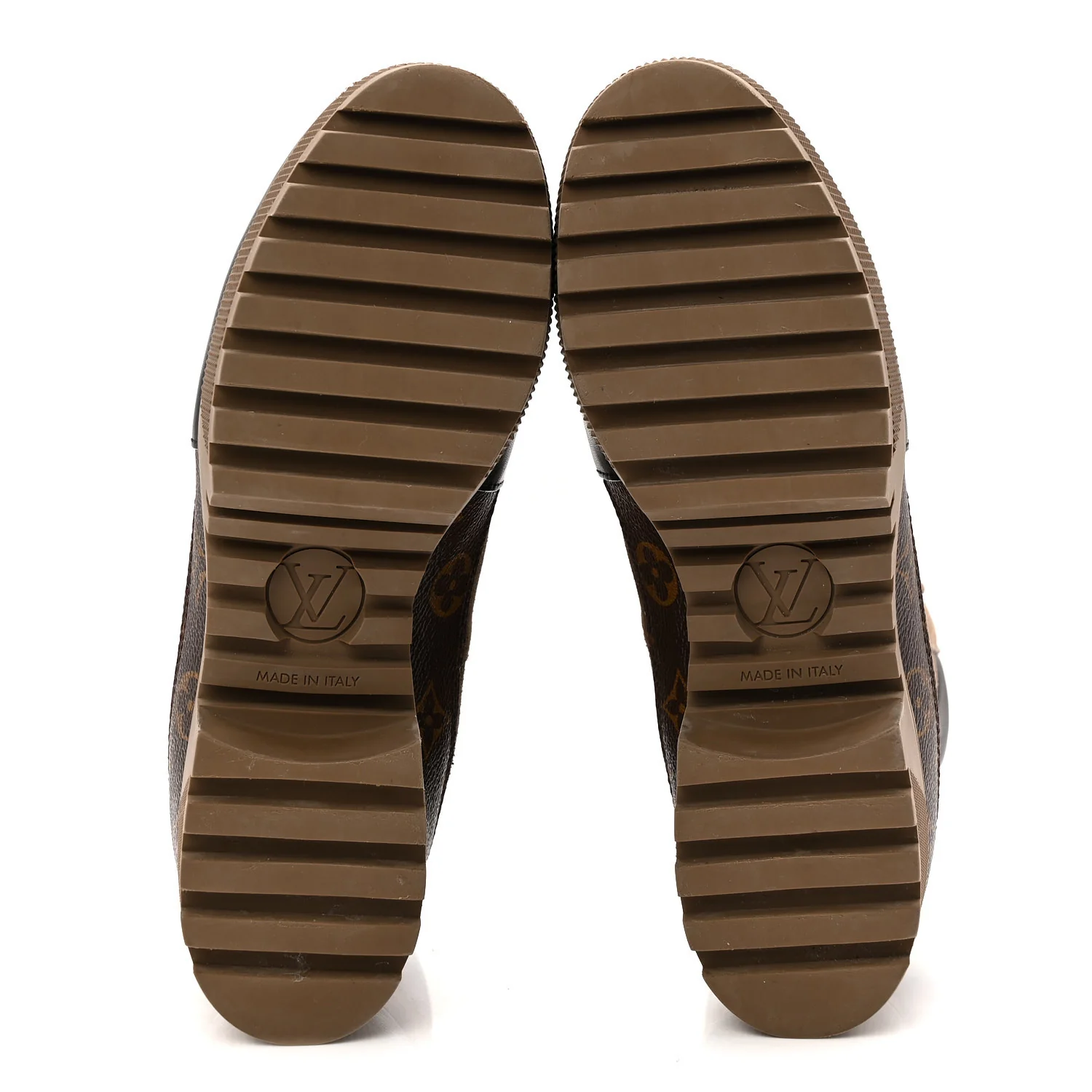 Suede Calfskin Monogram Laureate Platform Desert Boots 40 Taupe - Image 6