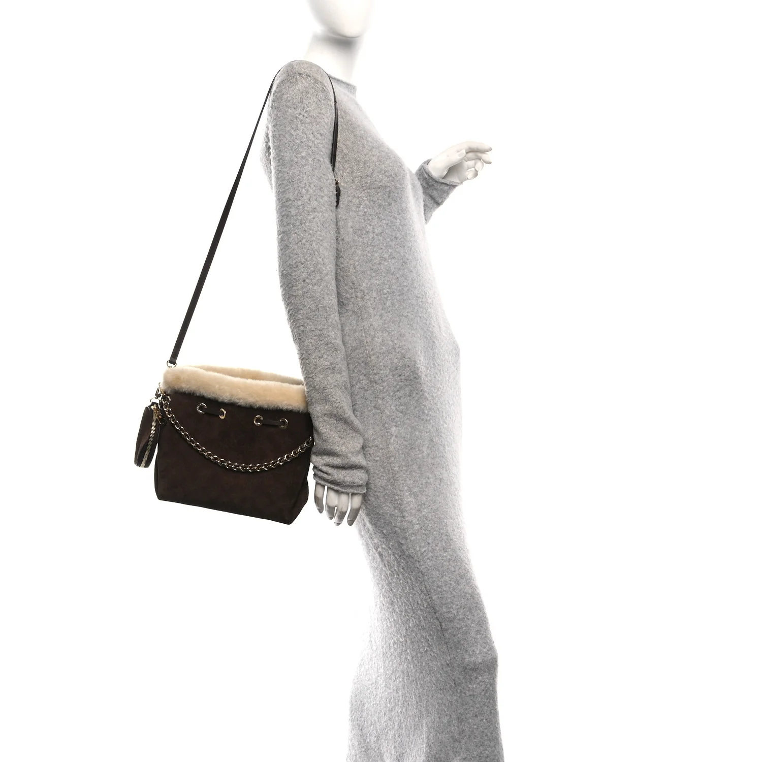 Suede Mahina Shearling Cozygram Bella Chocolate - Image 2