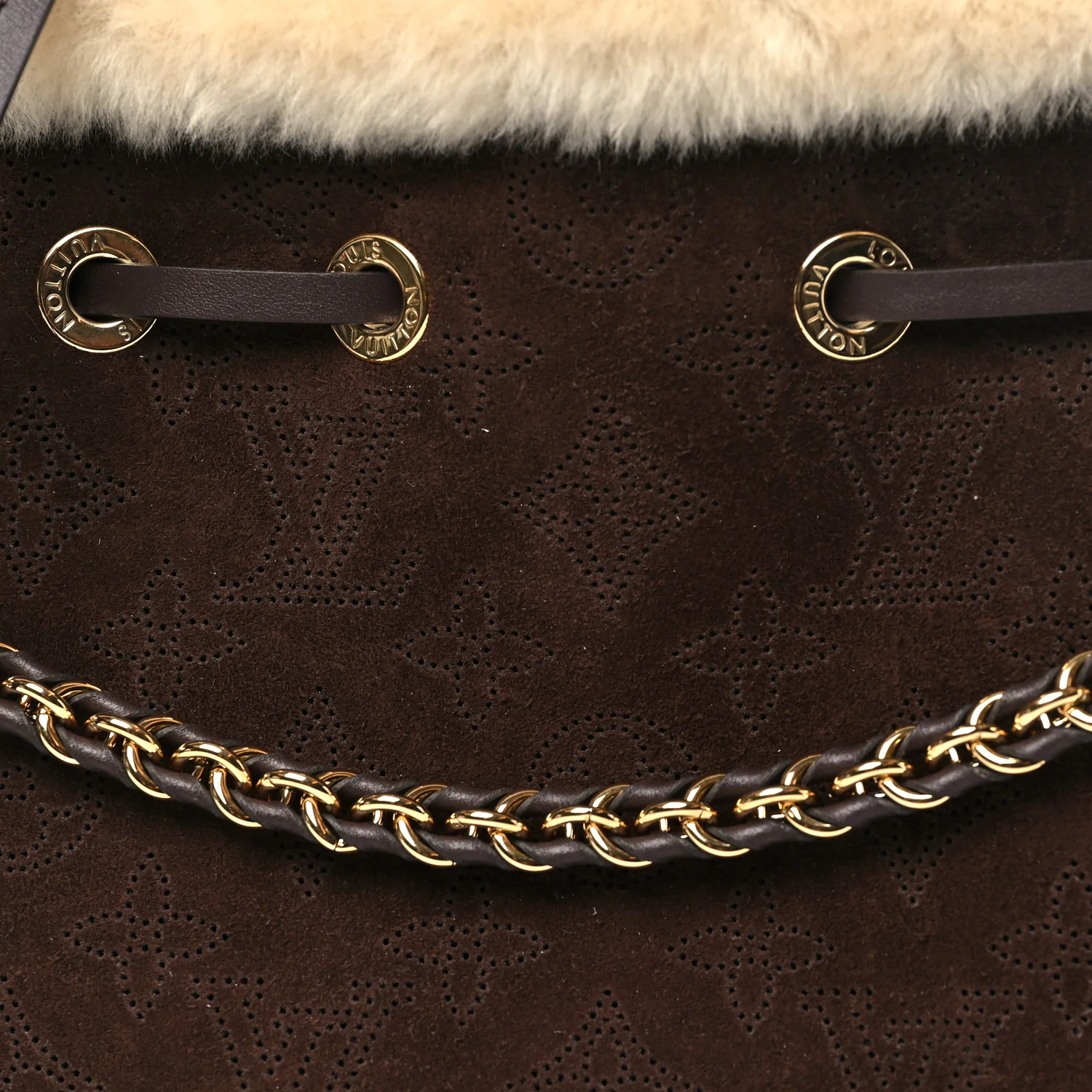 Suede Mahina Shearling Cozygram Bella Chocolate - Image 8