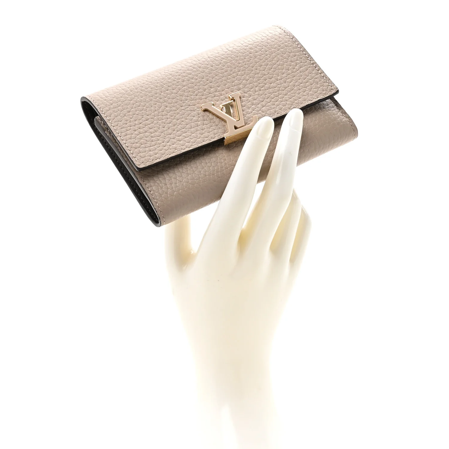 Taurillon Capucines Compact Wallet Galet - Image 2