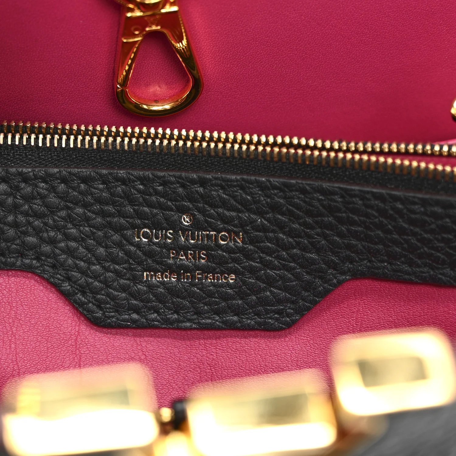 Taurillon Capucines MM Black Fuchsia - Image 6