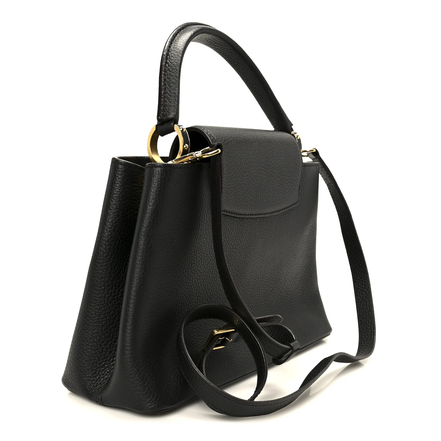 Taurillon Capucines PM Black Fuchsia - Image 3