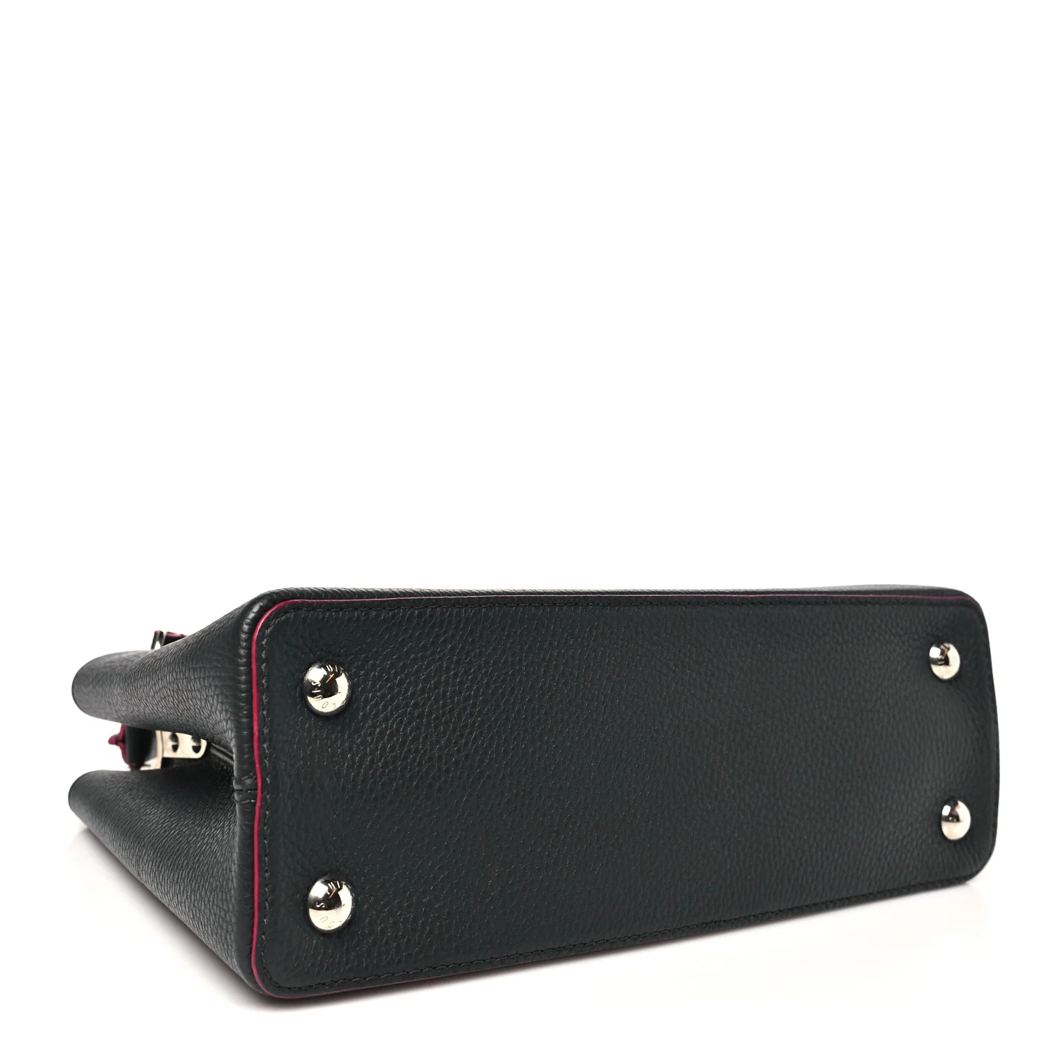 Taurillon Capucines PM Black Fuchsia - Image 4