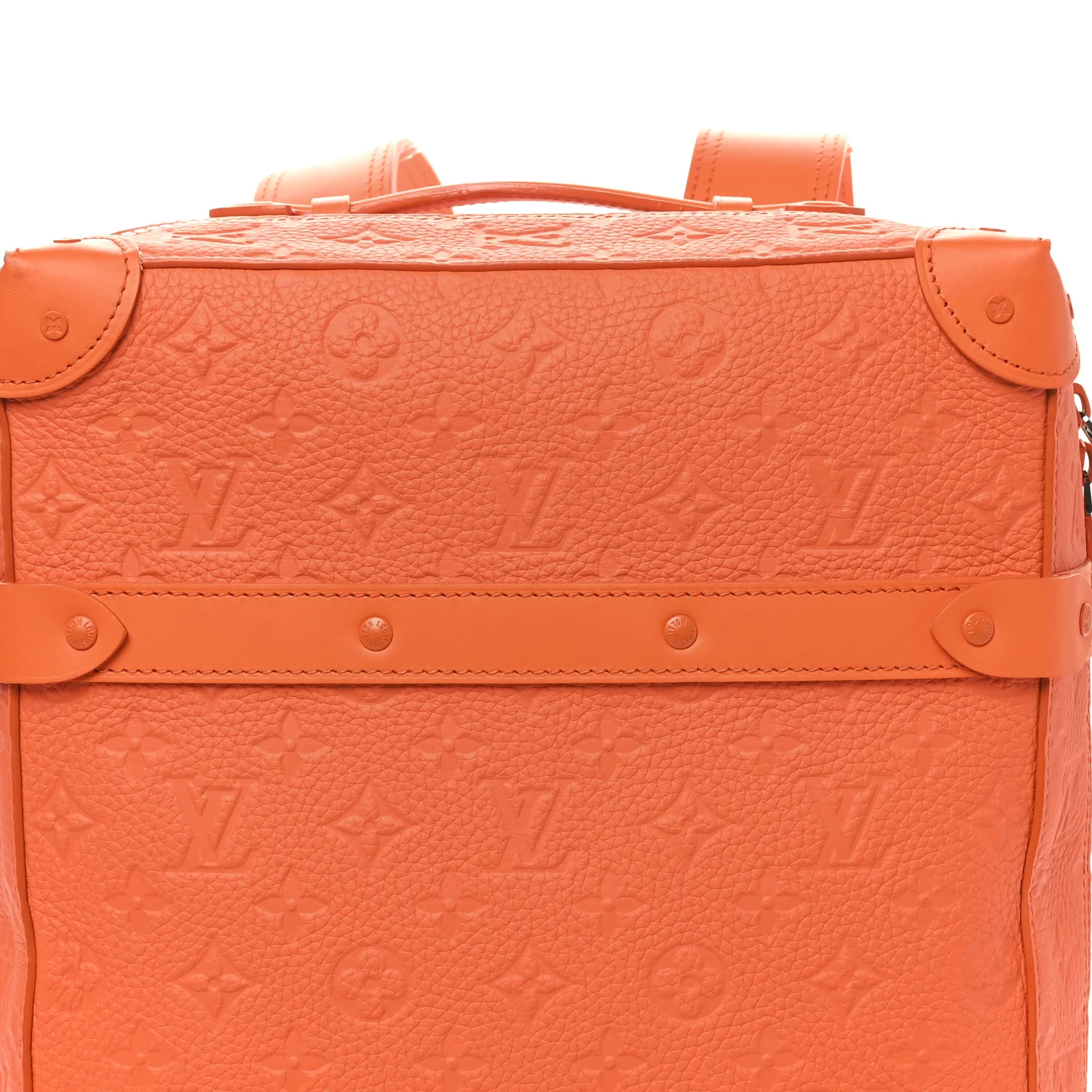 Taurillon Empreinte Soft Trunk Backpack PM Orange - Image 7