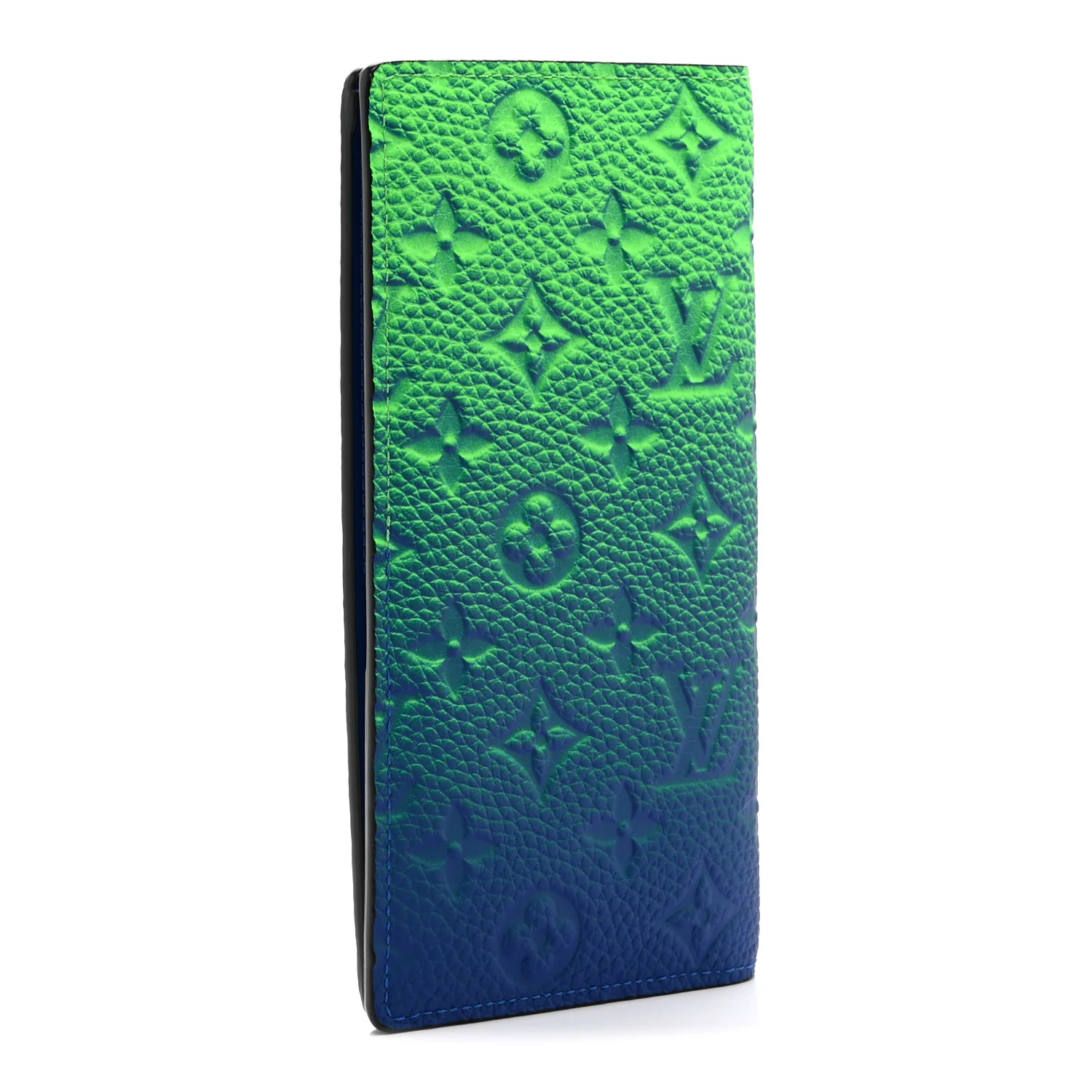 Taurillon Illusion Brazza Wallet Bleu Vert - Image 3