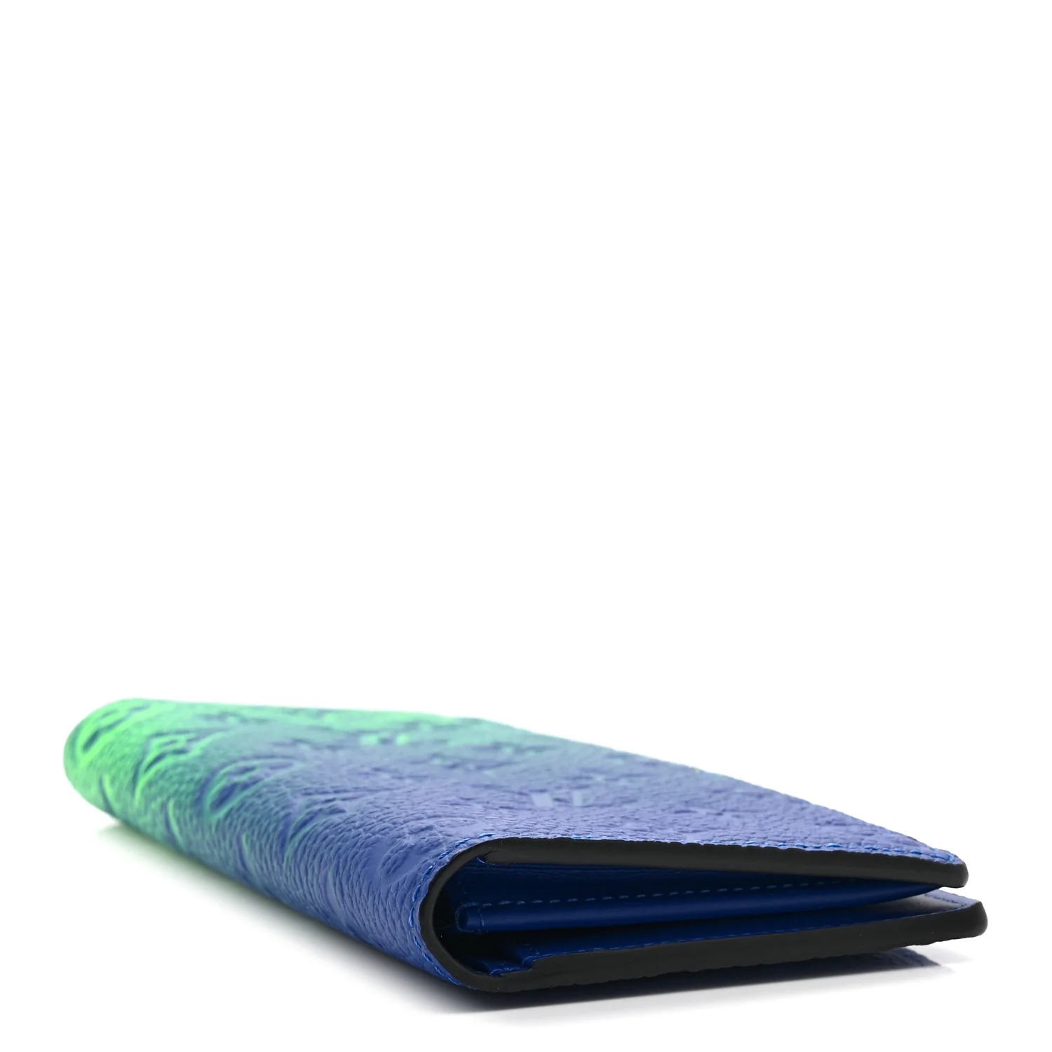 Taurillon Illusion Brazza Wallet Bleu Vert - Image 4