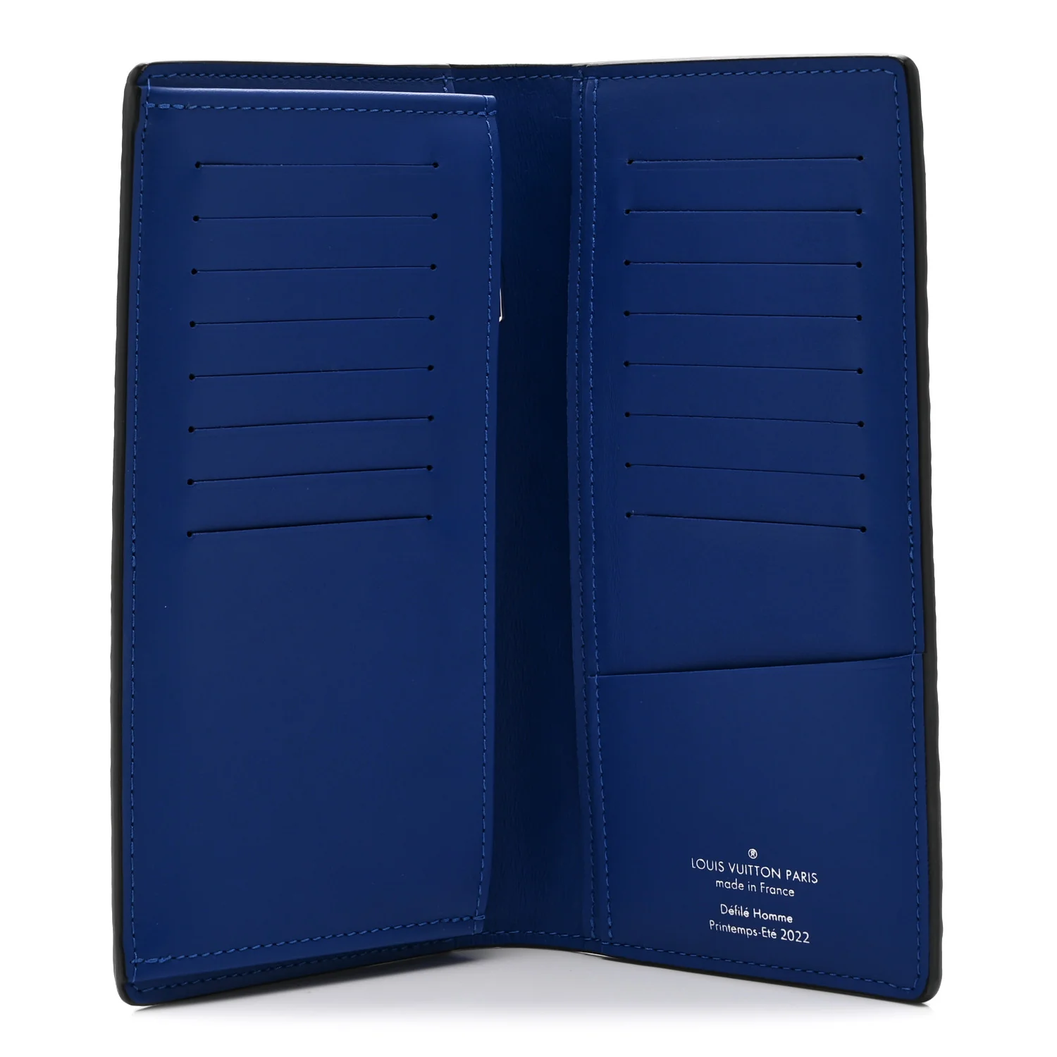 Taurillon Illusion Brazza Wallet Bleu Vert - Image 5