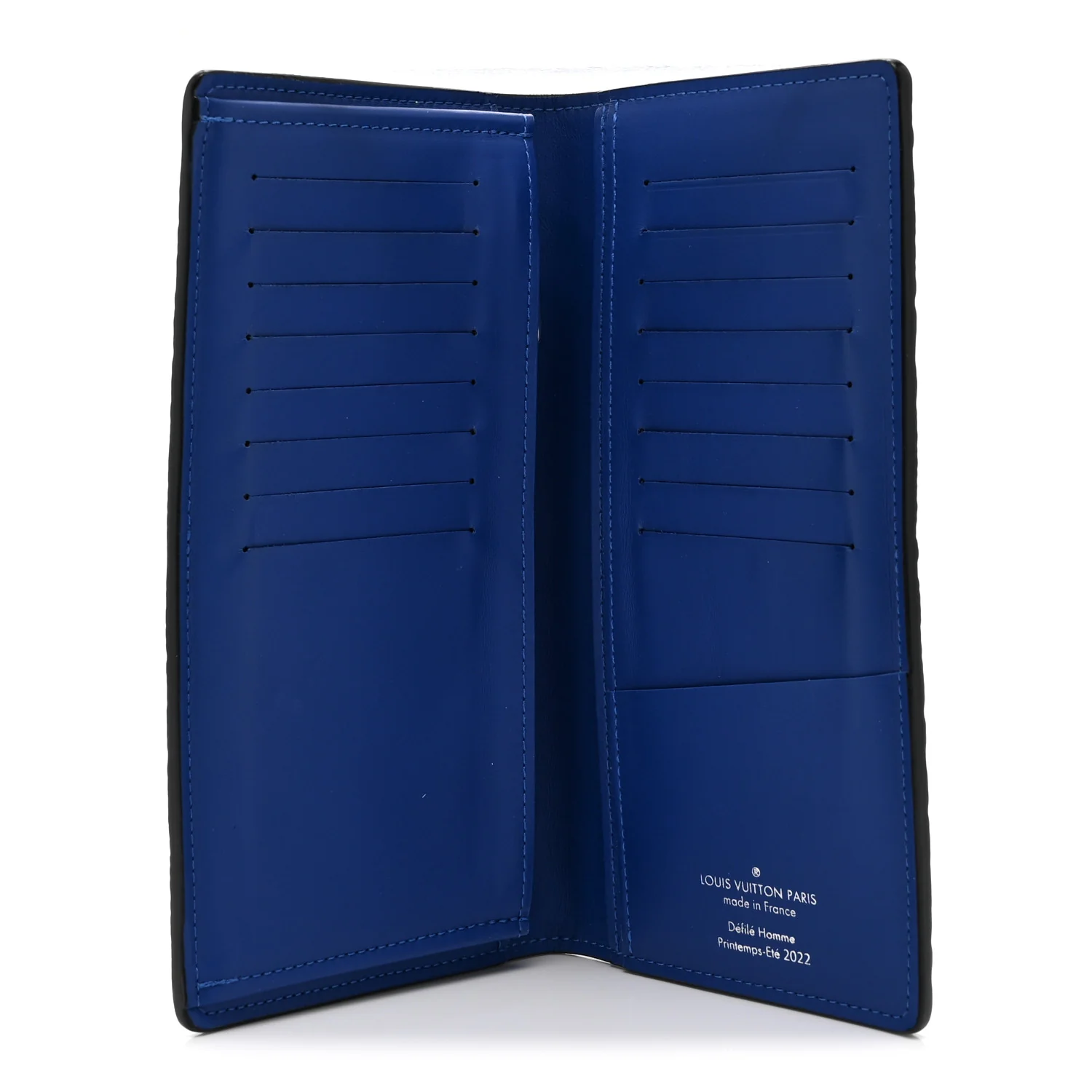 Taurillon Illusion Brazza Wallet Bleu Vert - Image 5