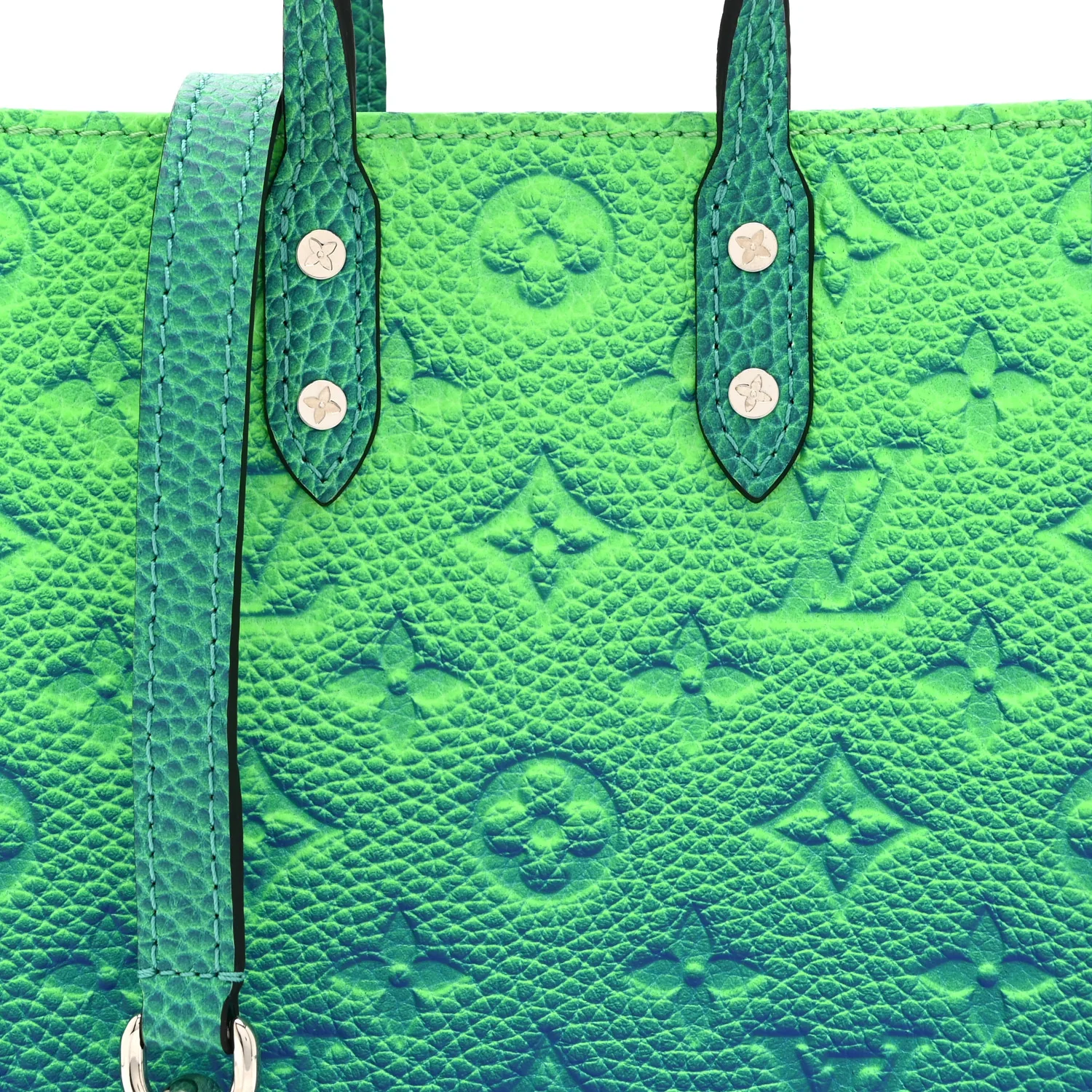 Taurillon Illusion Sac Plat XS Bleu Vert - Image 7