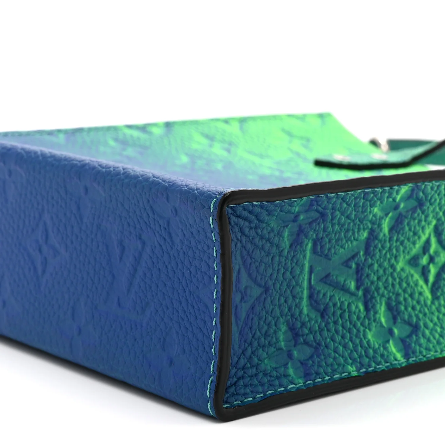 Taurillon Illusion Sac Plat XS Bleu Vert - Image 9