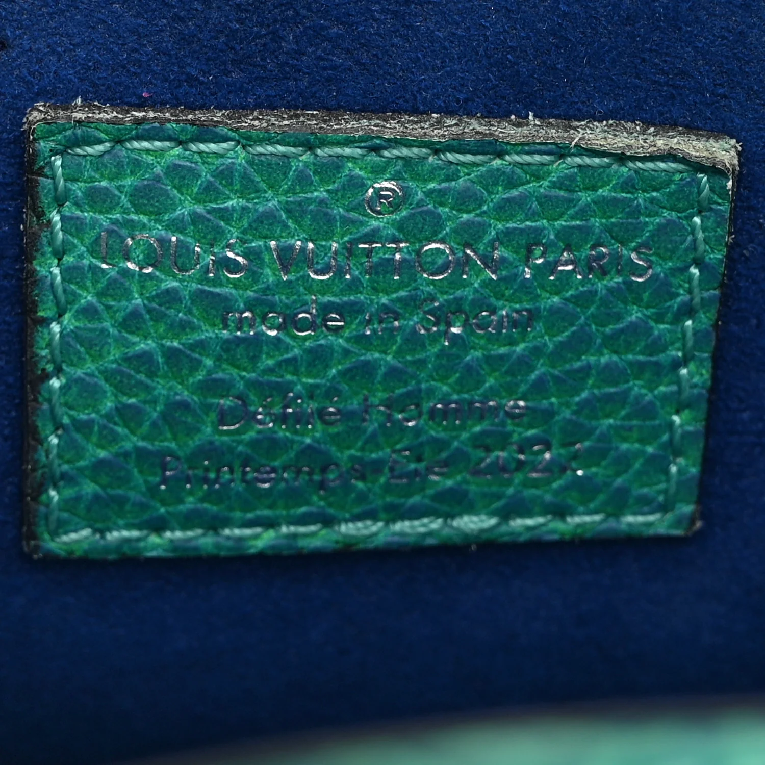 Taurillon Illusion Sac Plat XS Bleu Vert - Image 6