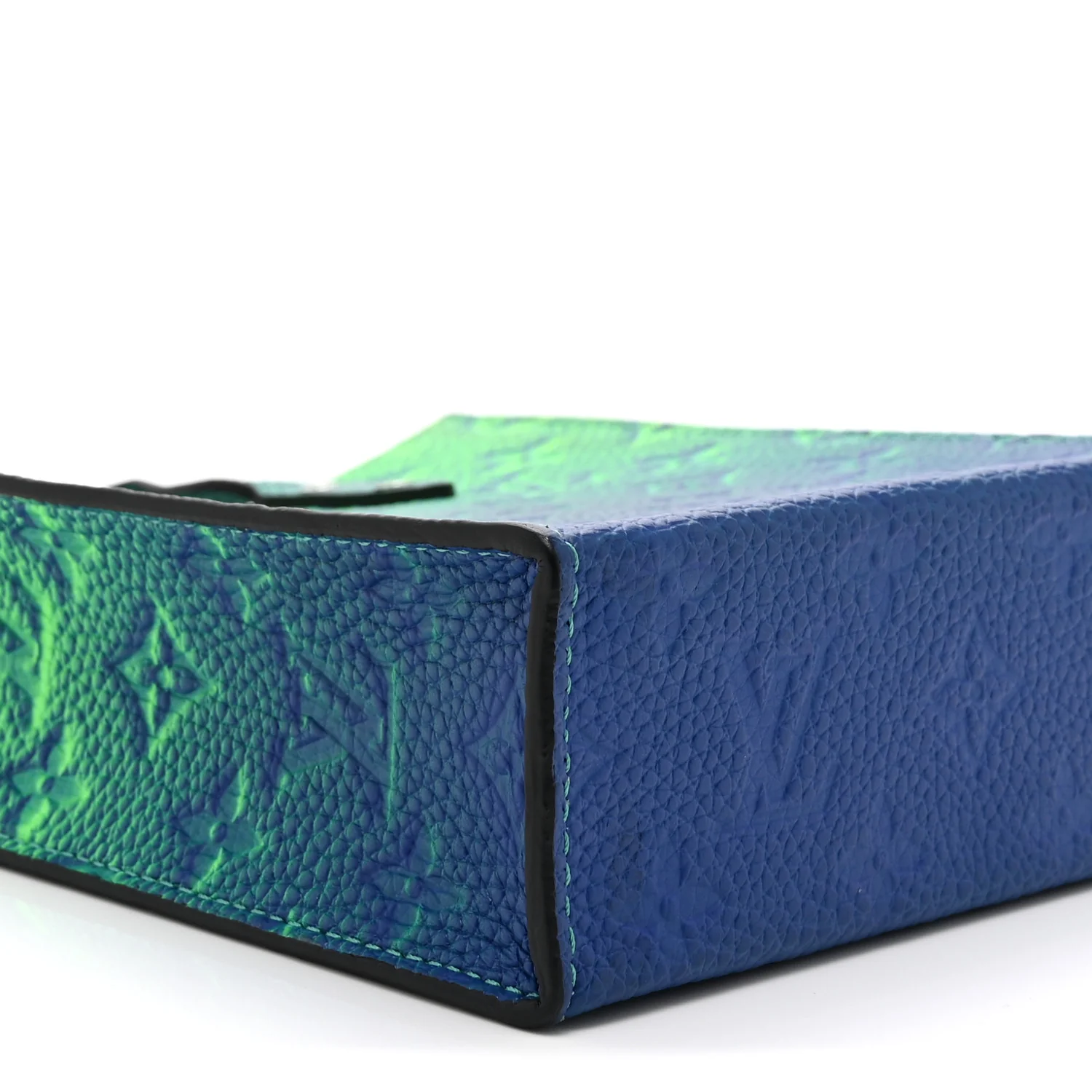 Taurillon Illusion Sac Plat XS Bleu Vert - Image 8