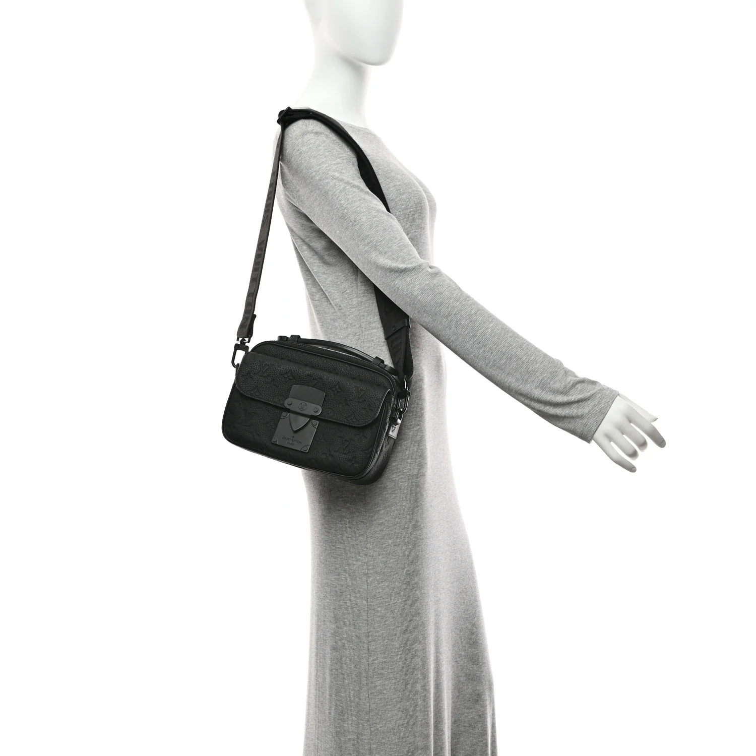 Taurillon Monogram S Lock Messenger Black - Image 2