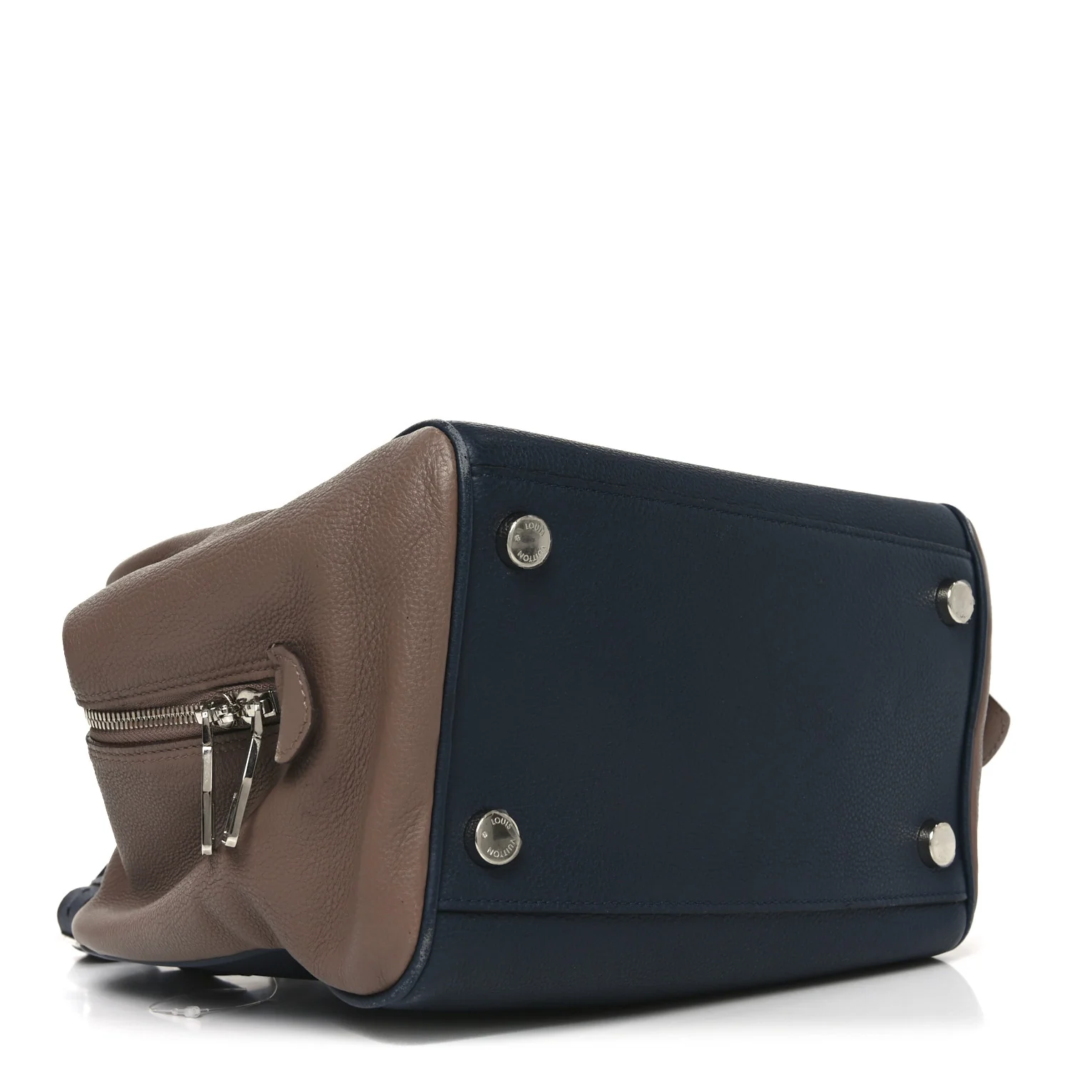 Veau Ecorce Haute Maroquinerie Milaris Blue Marine Vison - Image 4