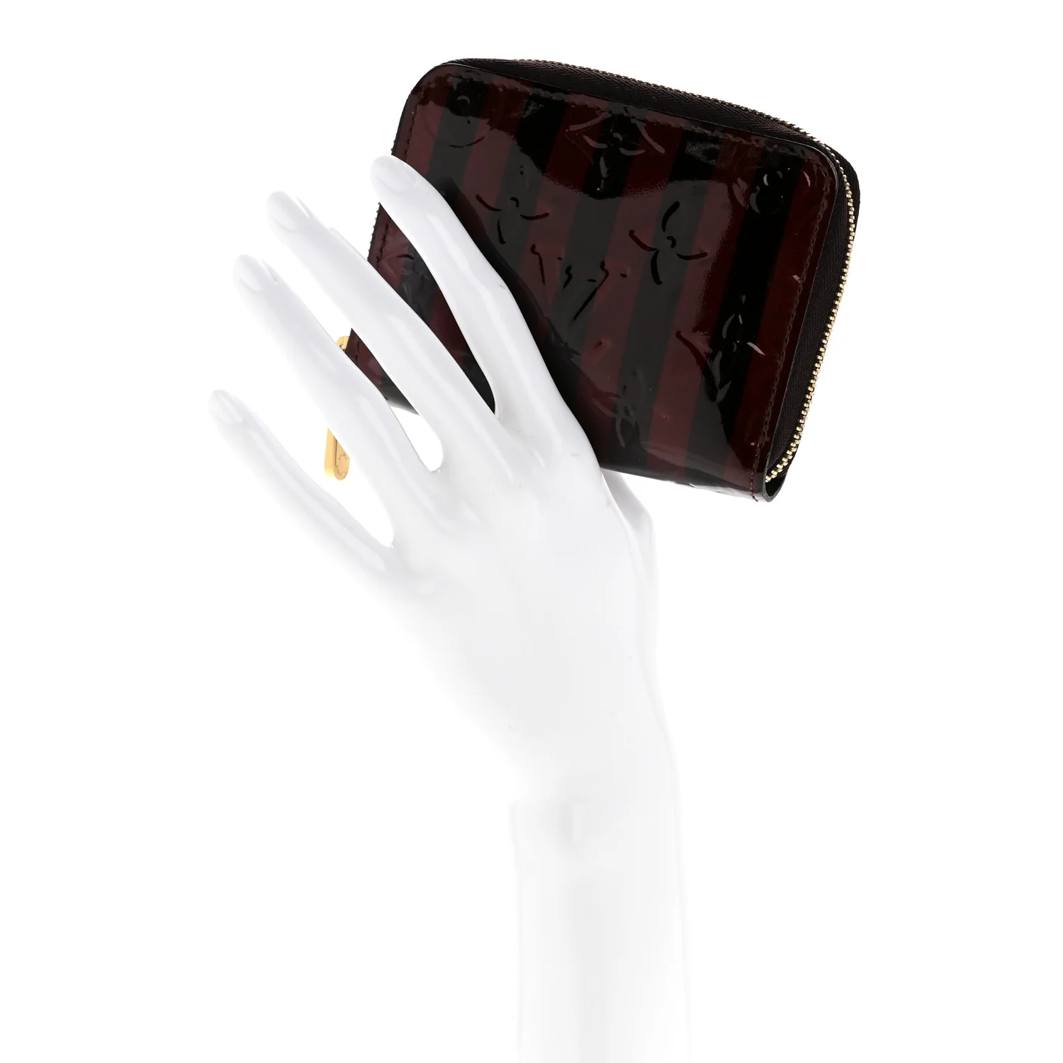 Vernis Rayures Zippy Coin Purse Amarante - Image 2