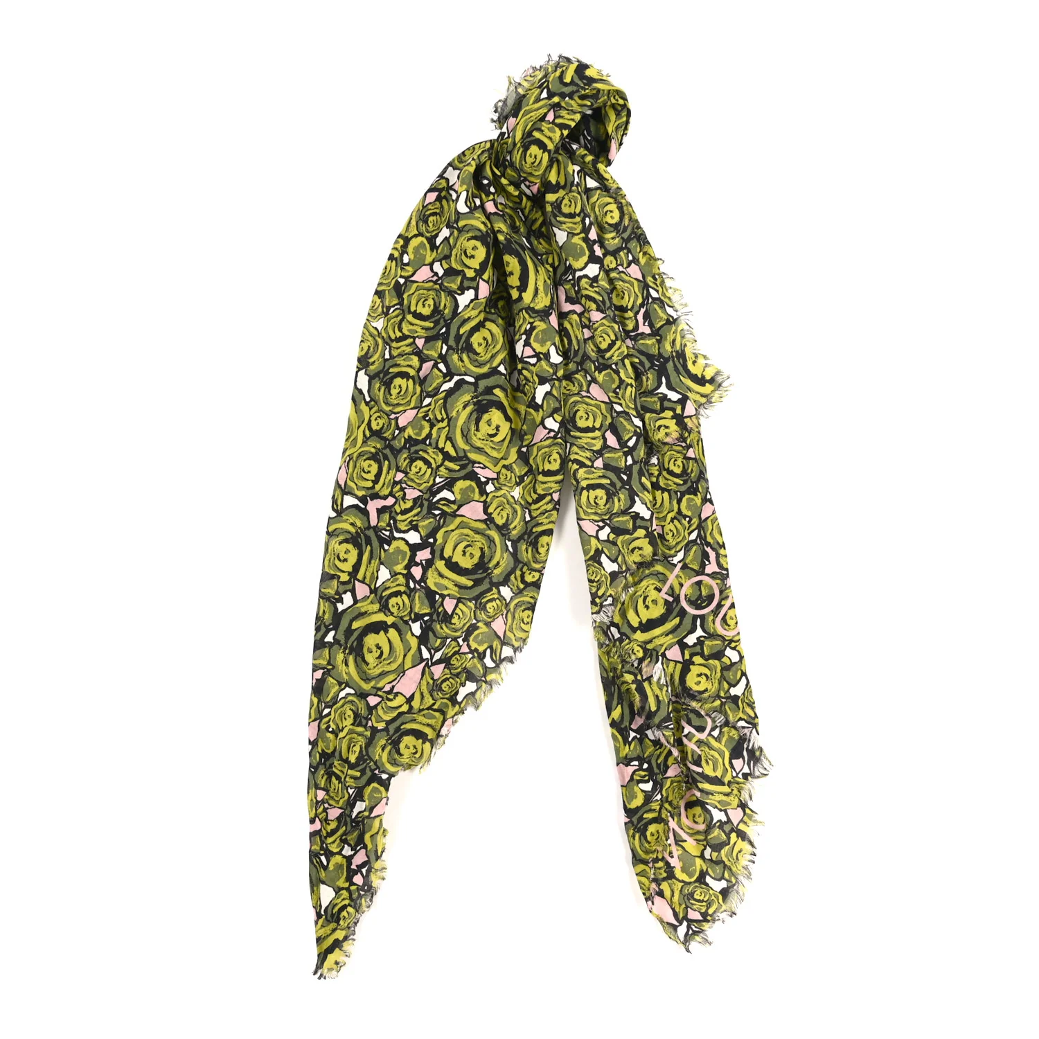 Wool Silk Cashmere Rock N Roses Stole