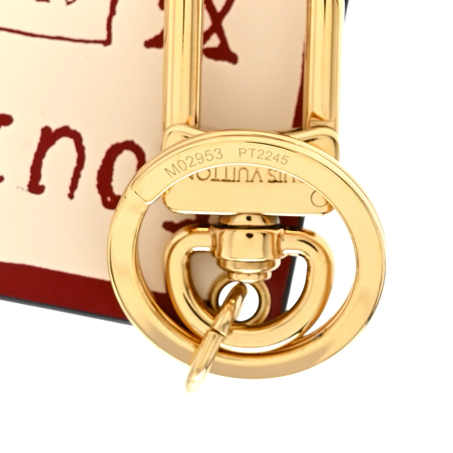 X Grace Coddington Calfskin Monogram Travel Tag Bag Charm Arizona - Image 4