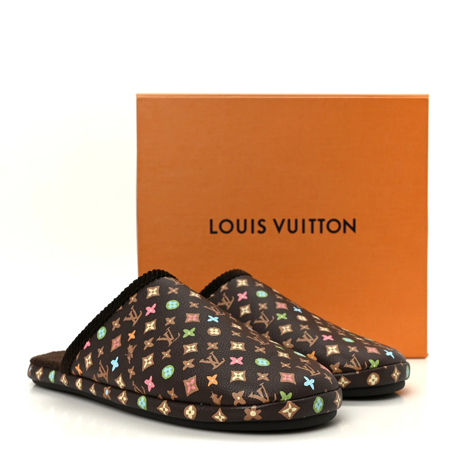 X TYLER THE CREATOR Monogram Craggy LV Palace Mens Slippers  9 Mocha - Image 10