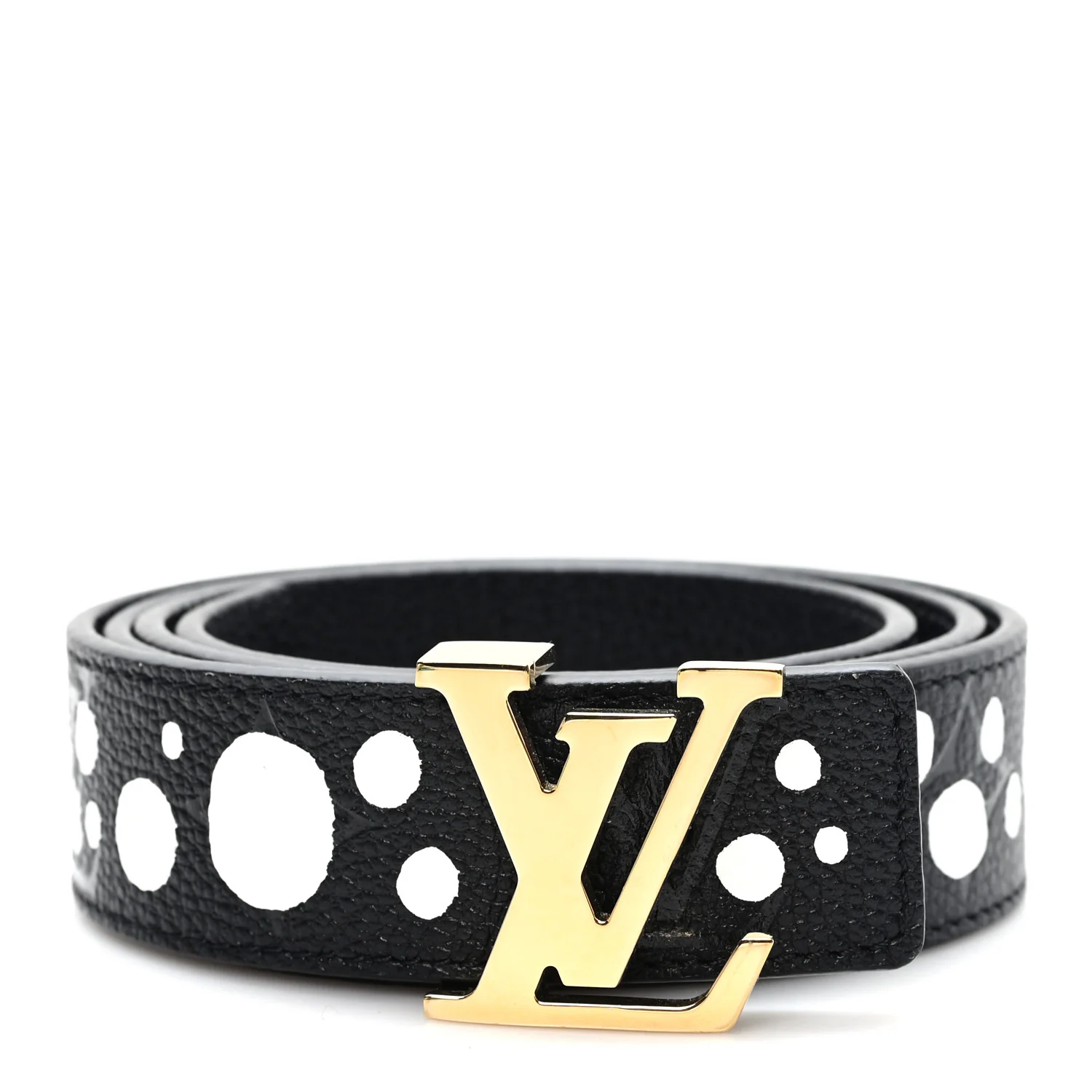 X YK Empreinte Dots 30mm LV Belt 80 32 Black White
