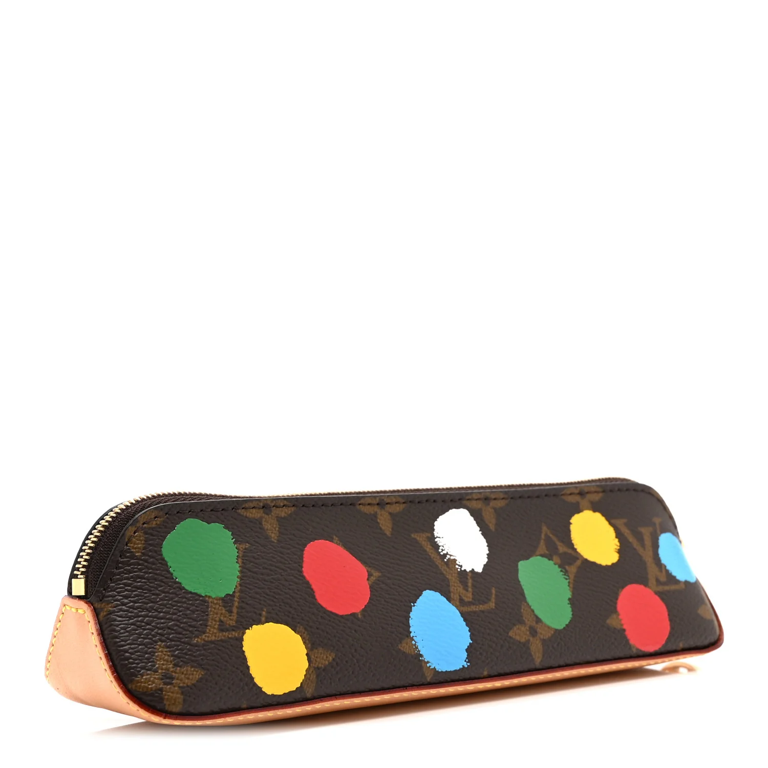 X YK Monogram Dots Elizabeth Pencil Pouch Multicolor - Image 3