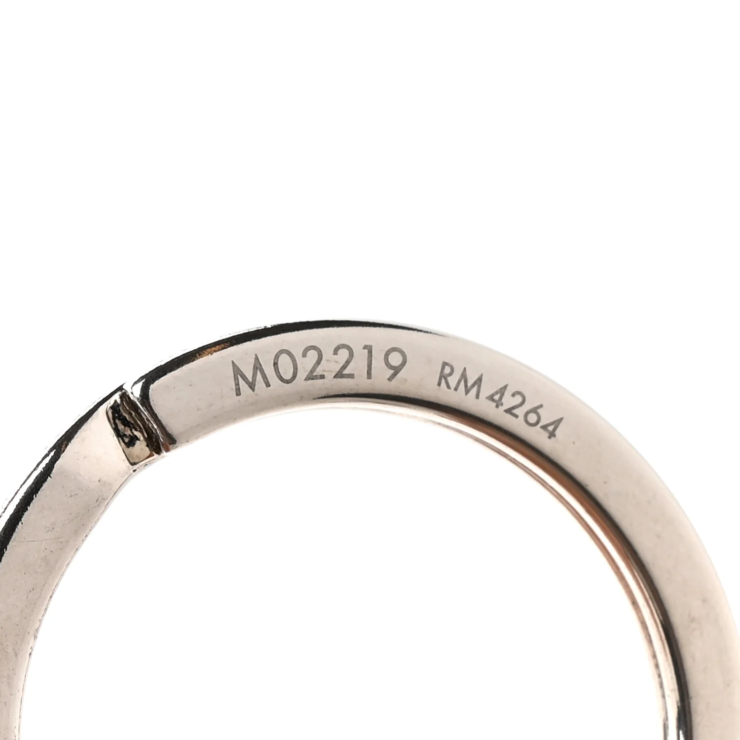Zamac Palladium LV Dimension Bag Charm Key Holder Silver - Image 4
