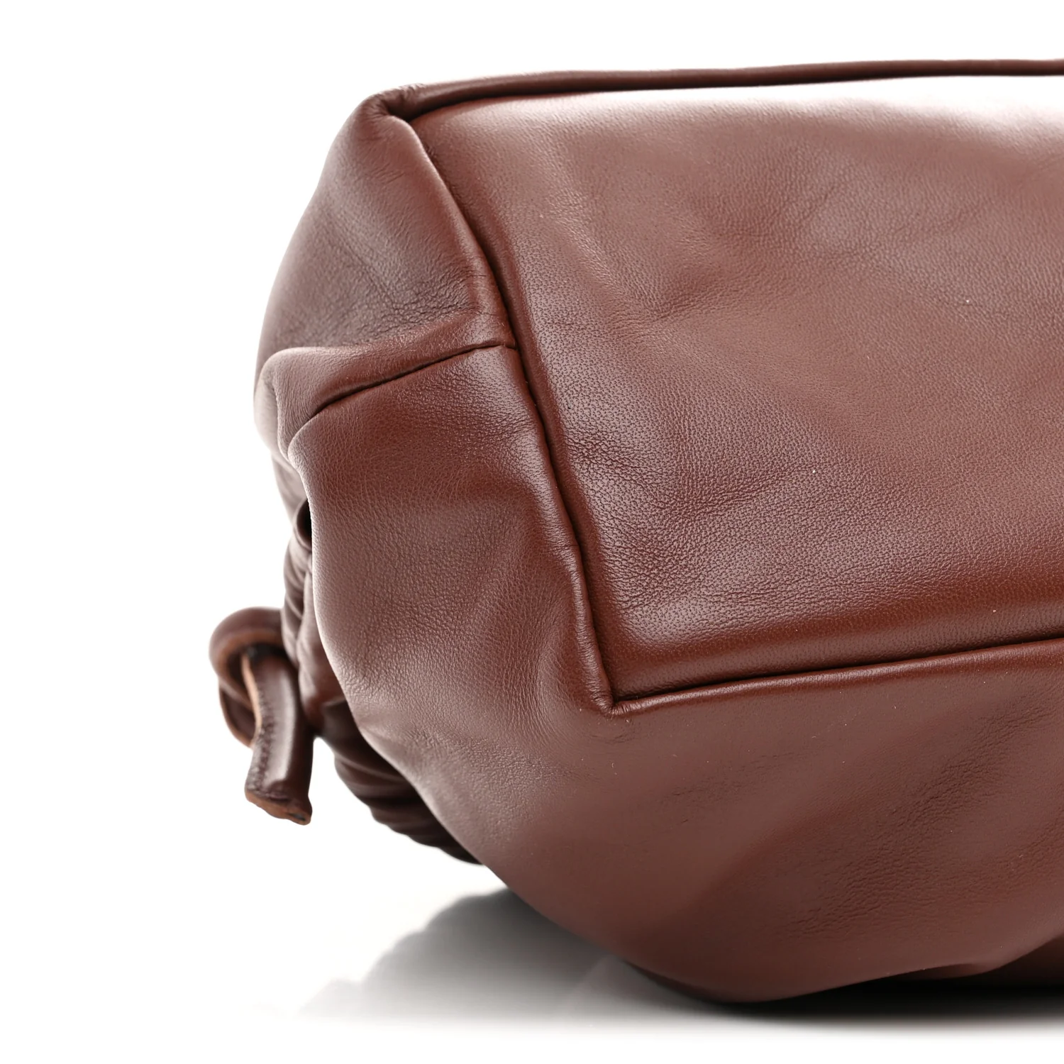 Lambskin Oversized Cloud Clutch Chocolate - Image 8