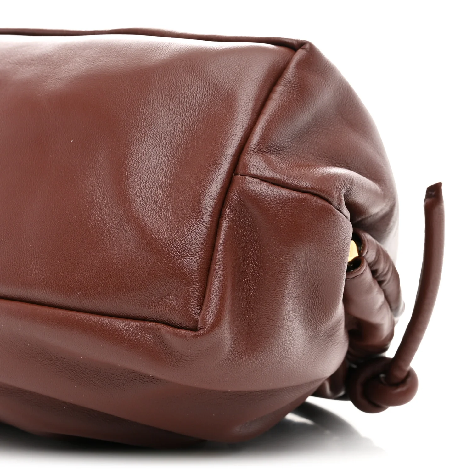Lambskin Oversized Cloud Clutch Chocolate - Image 9