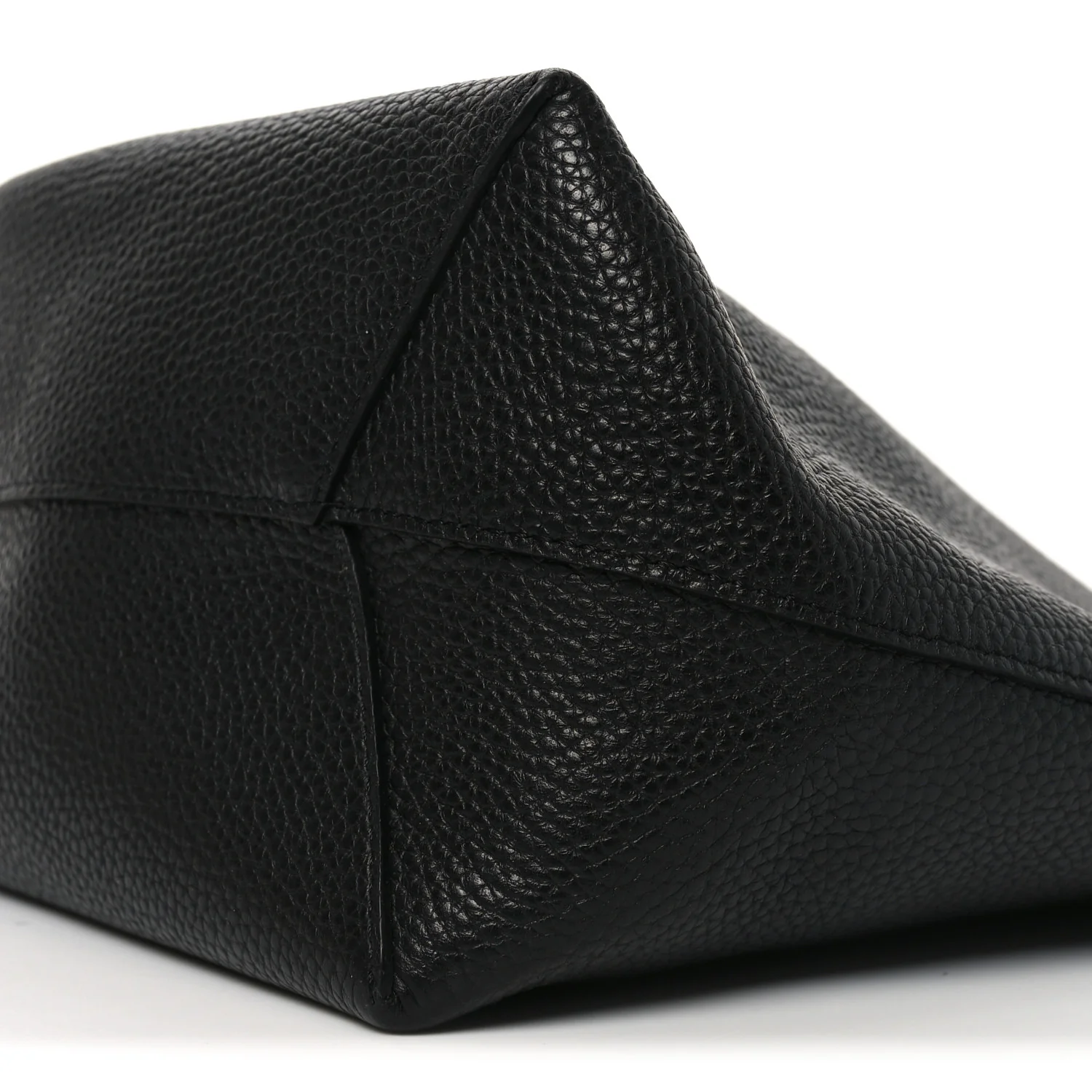 Pebbled Calfskin Small Everyday Cabas Black - Image 9