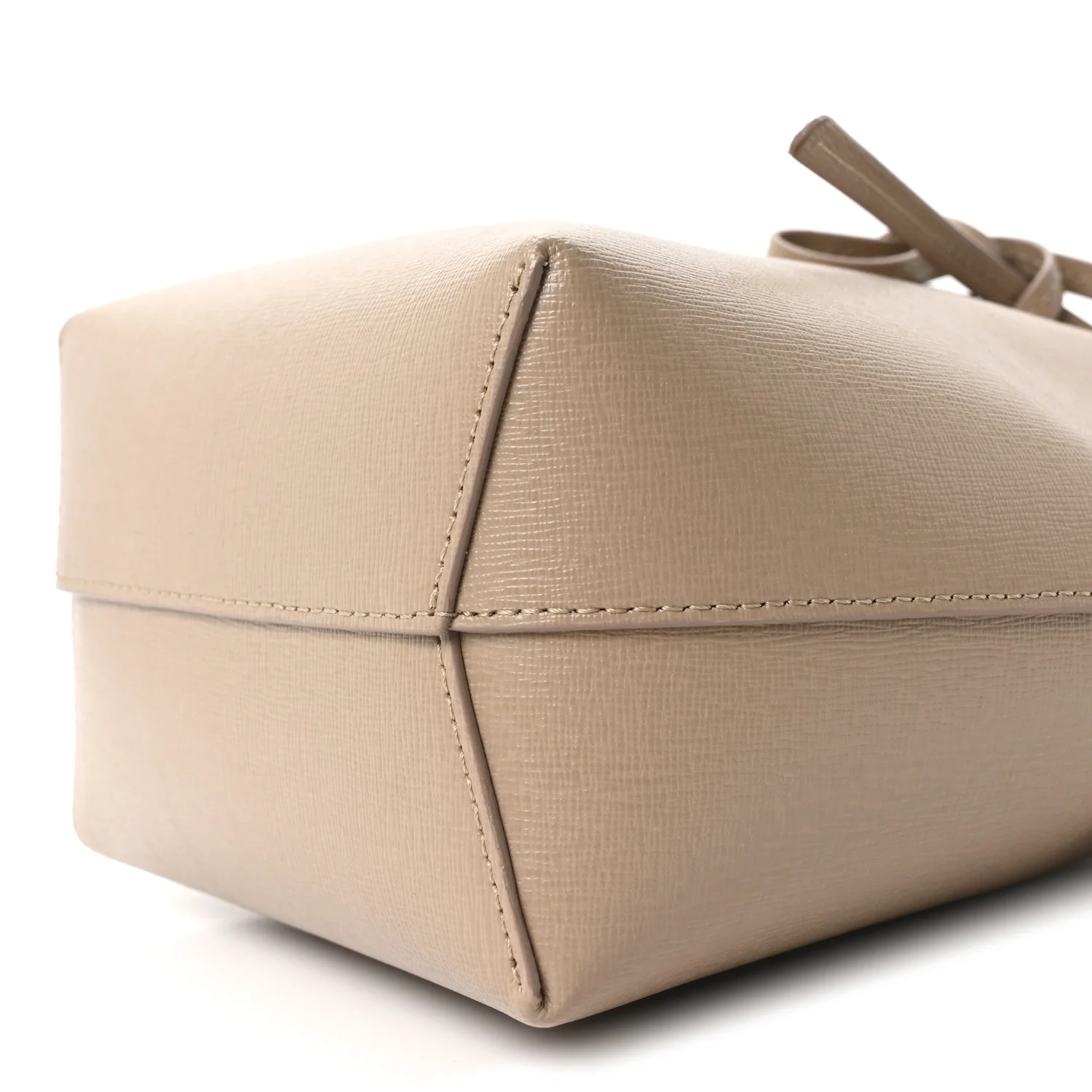 Saffiano Mini Mini Bucket Bag Beige - Image 10