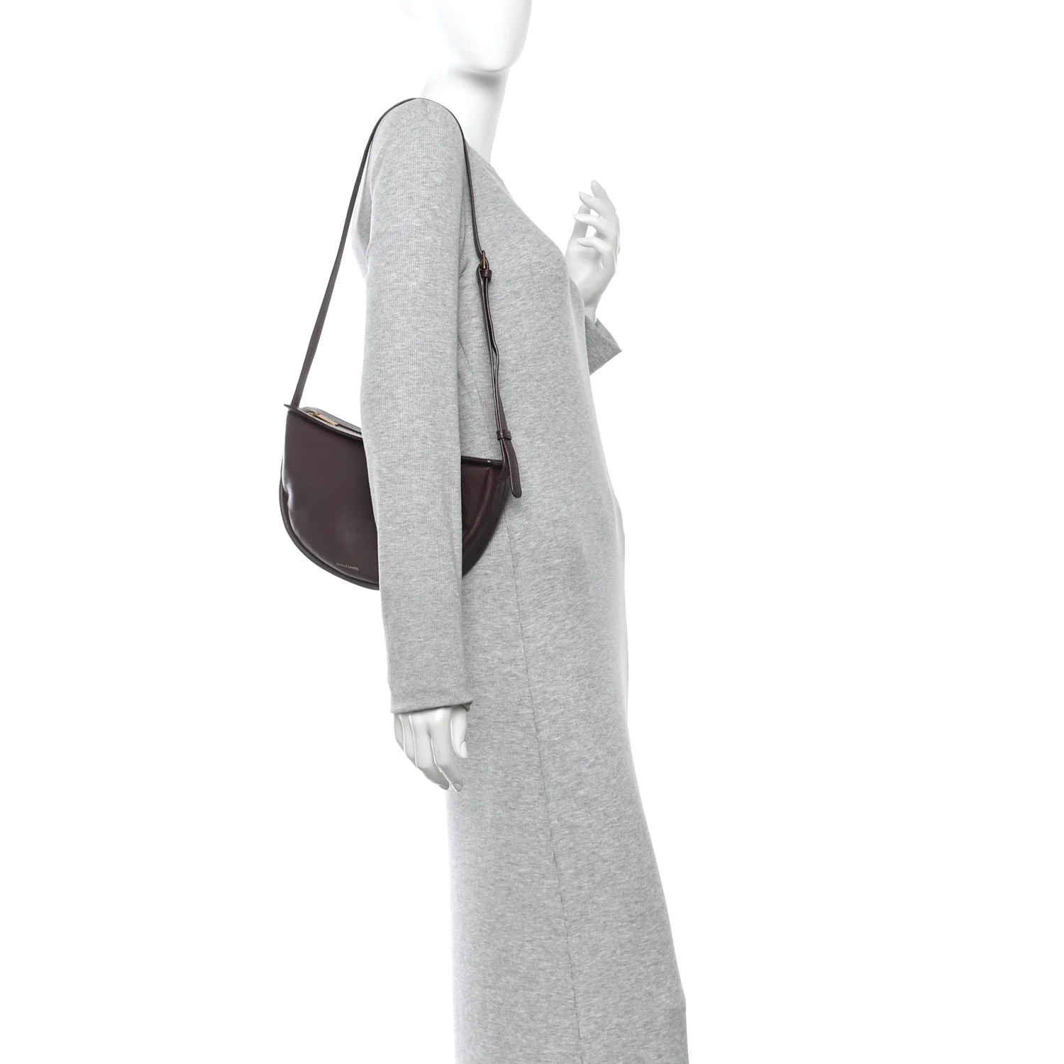 Soft Calfskin Moon Sling Bag Plum - Image 2