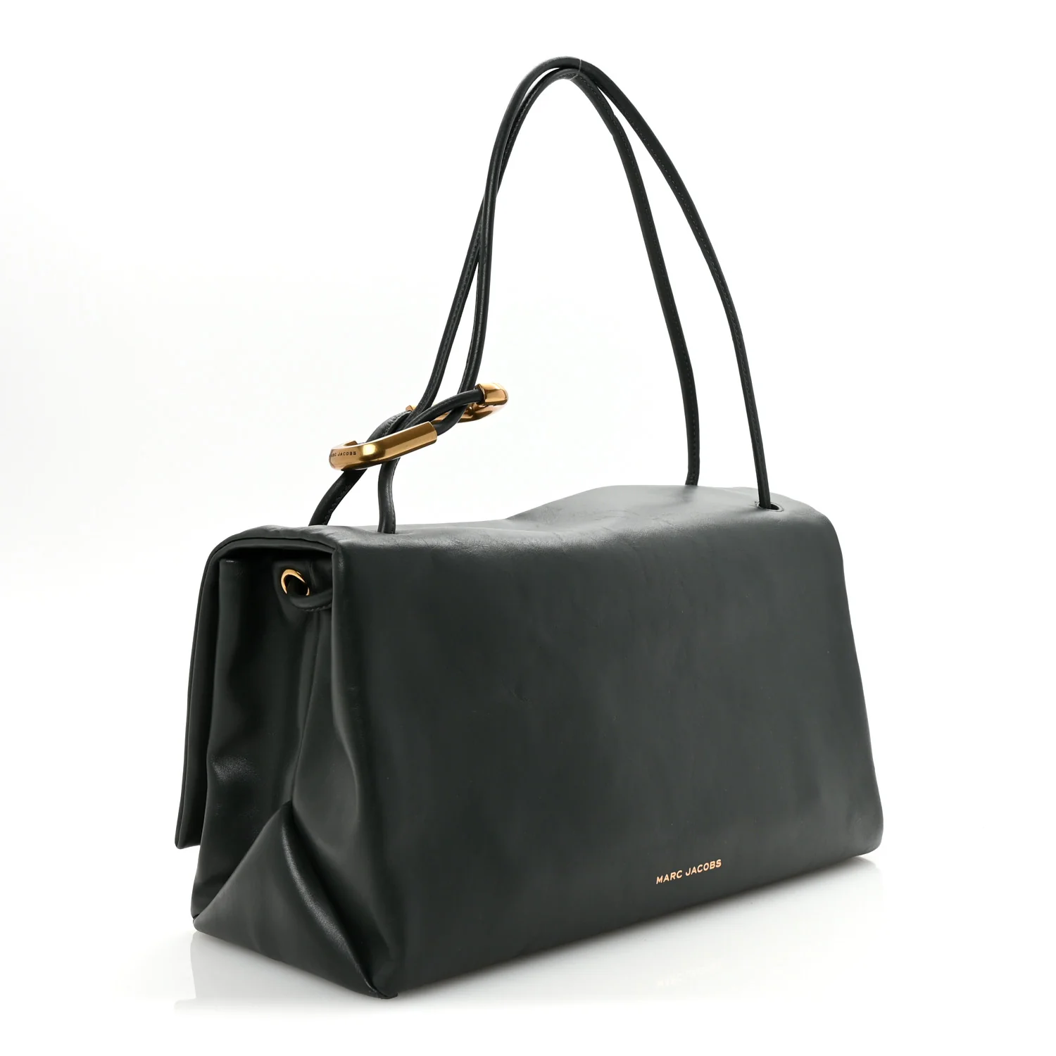 Calfskin Large Dual Shoulder Bag Green - Image 3