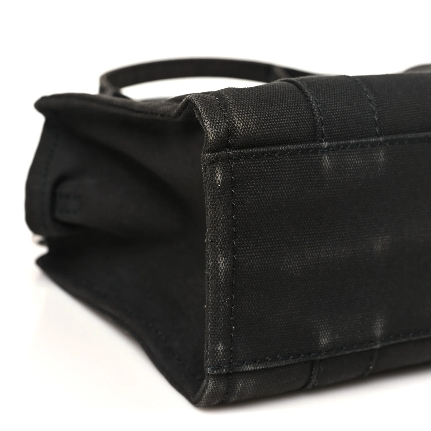 Cotton Canvas Small The Traveler Tote Bag Black - Image 8