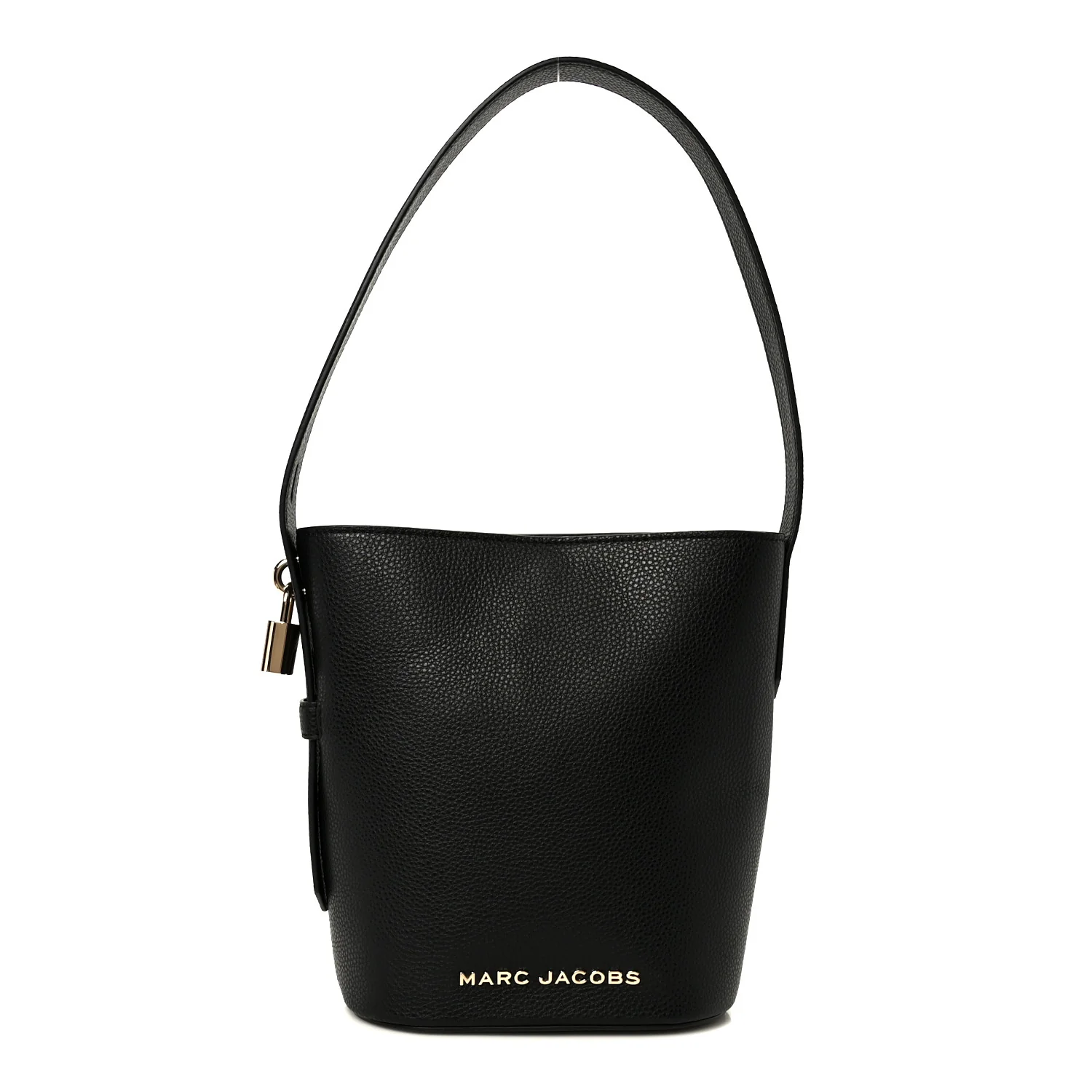 Grained Calfskin Drifter Bucket Bag Black