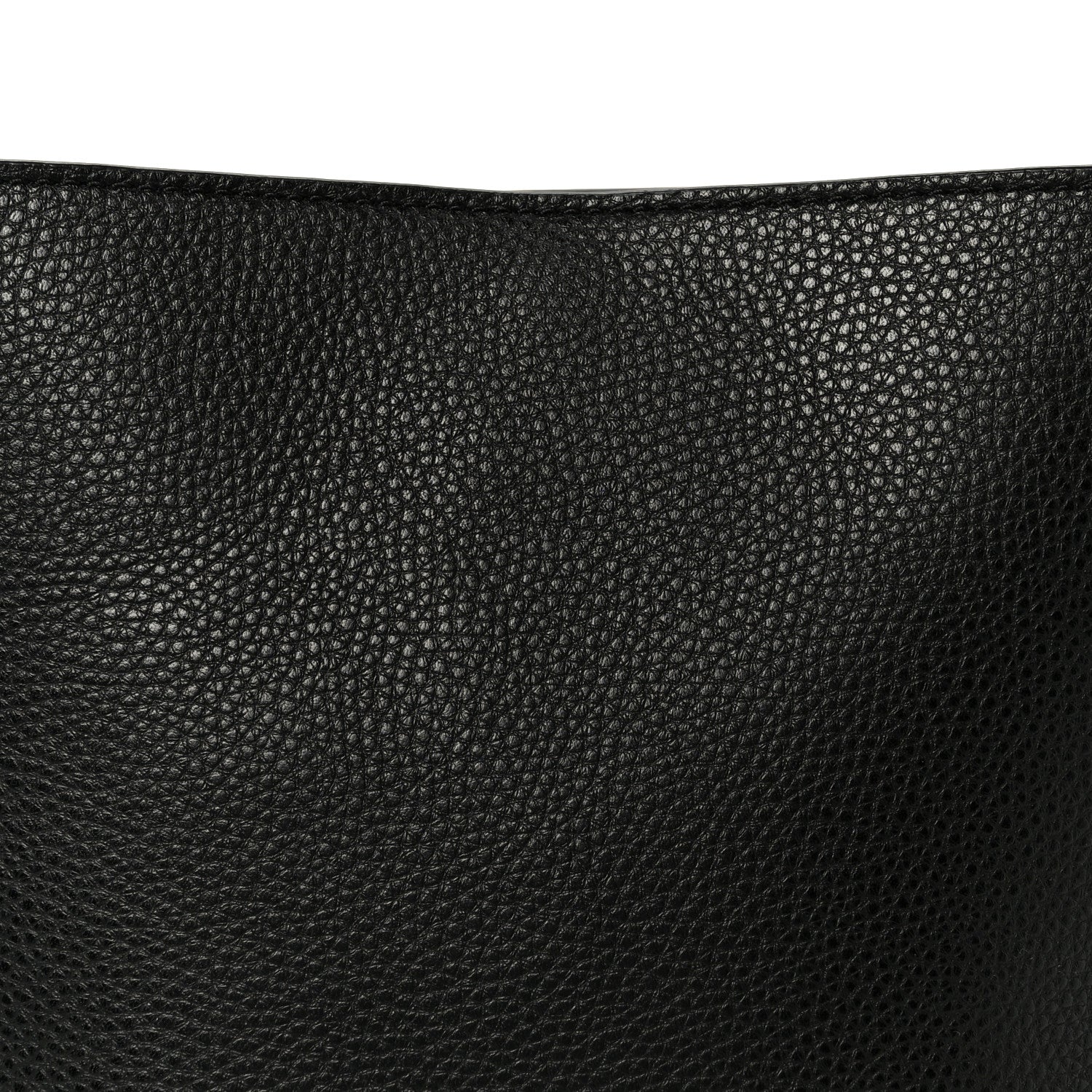 Grained Calfskin Drifter Bucket Bag Black - Image 10