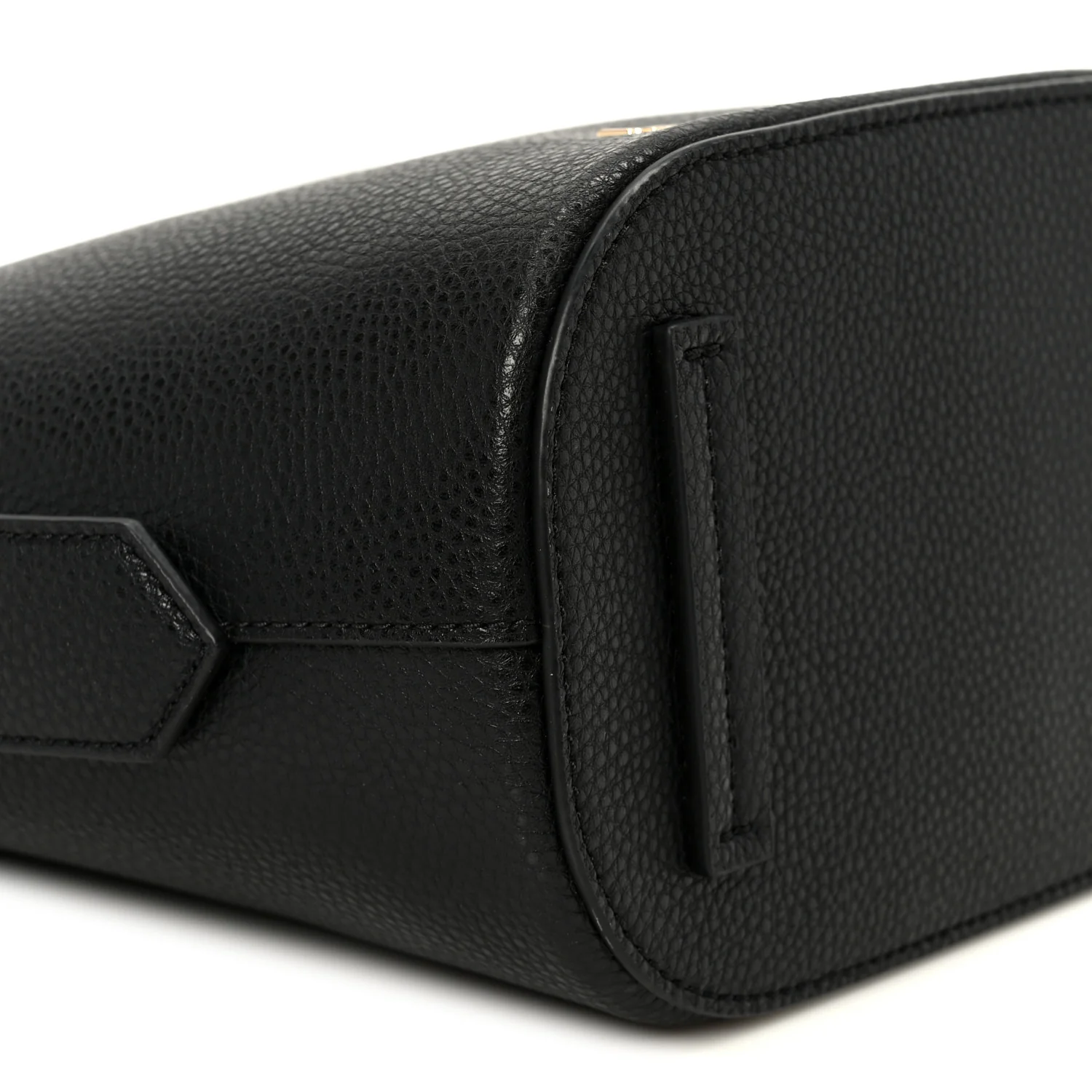 Grained Calfskin Drifter Bucket Bag Black - Image 11