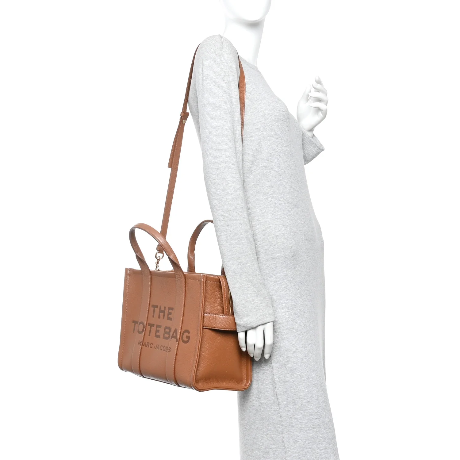 Grained Calfskin Medium The Tote Bag Argan Oil - Image 2