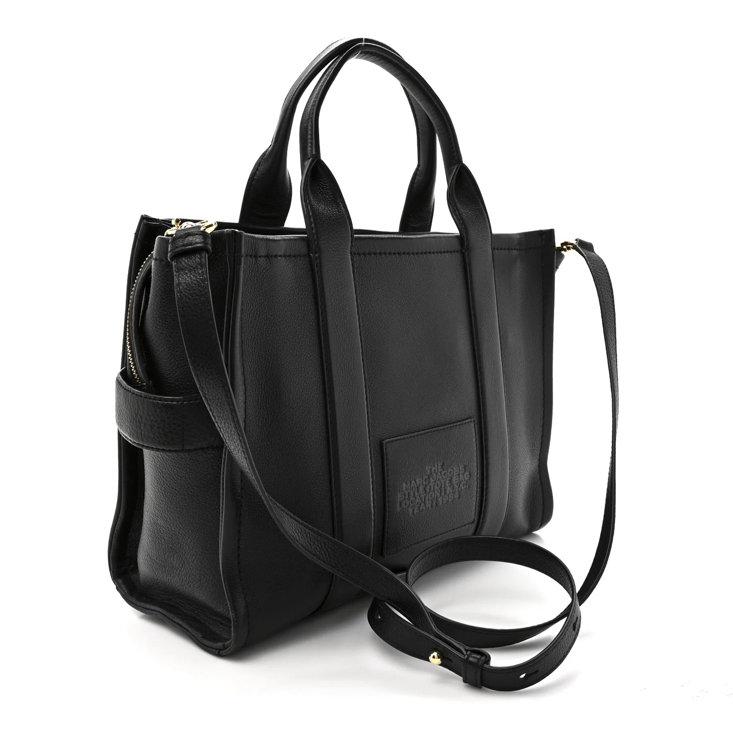 Grained Calfskin Medium The Tote Bag Black - Image 3