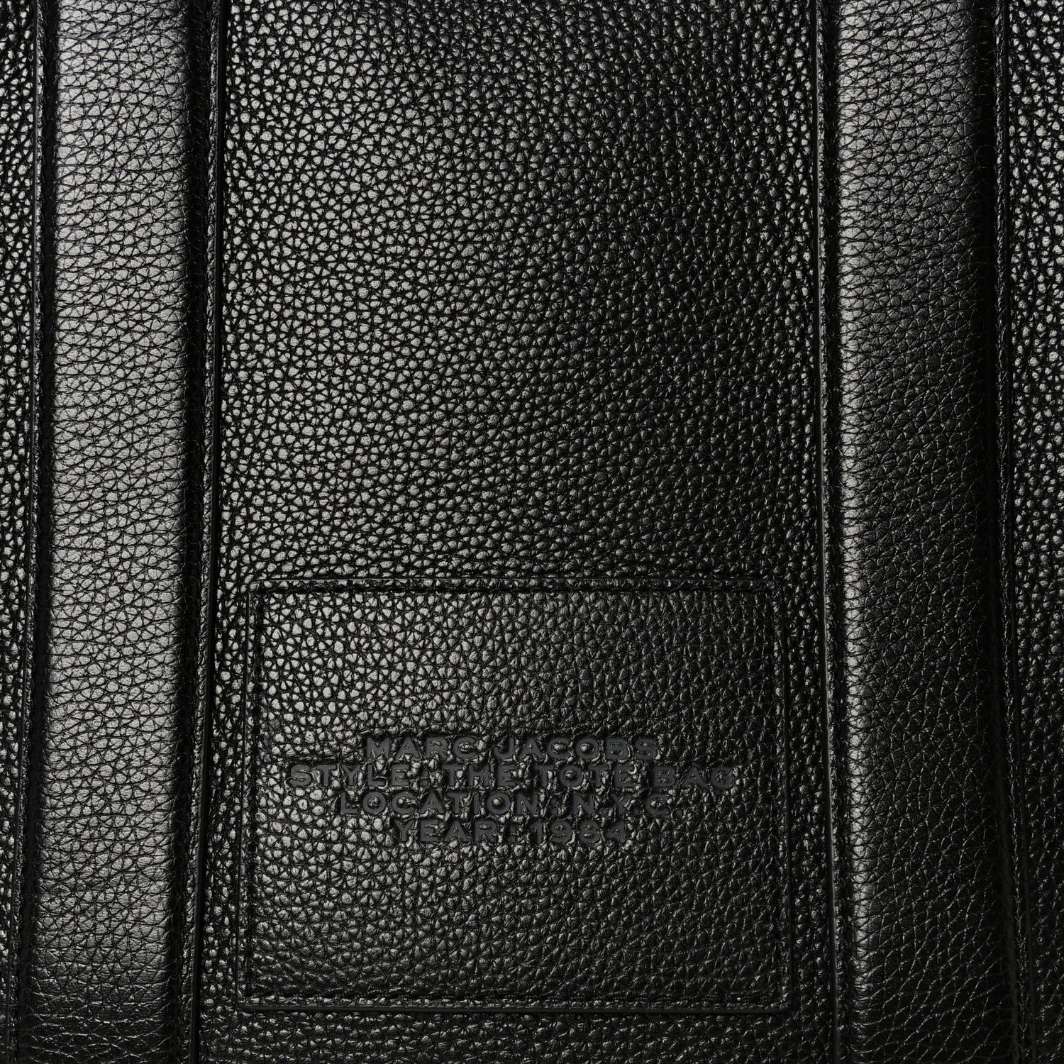 Grained Calfskin Medium The Tote Bag Black - Image 7