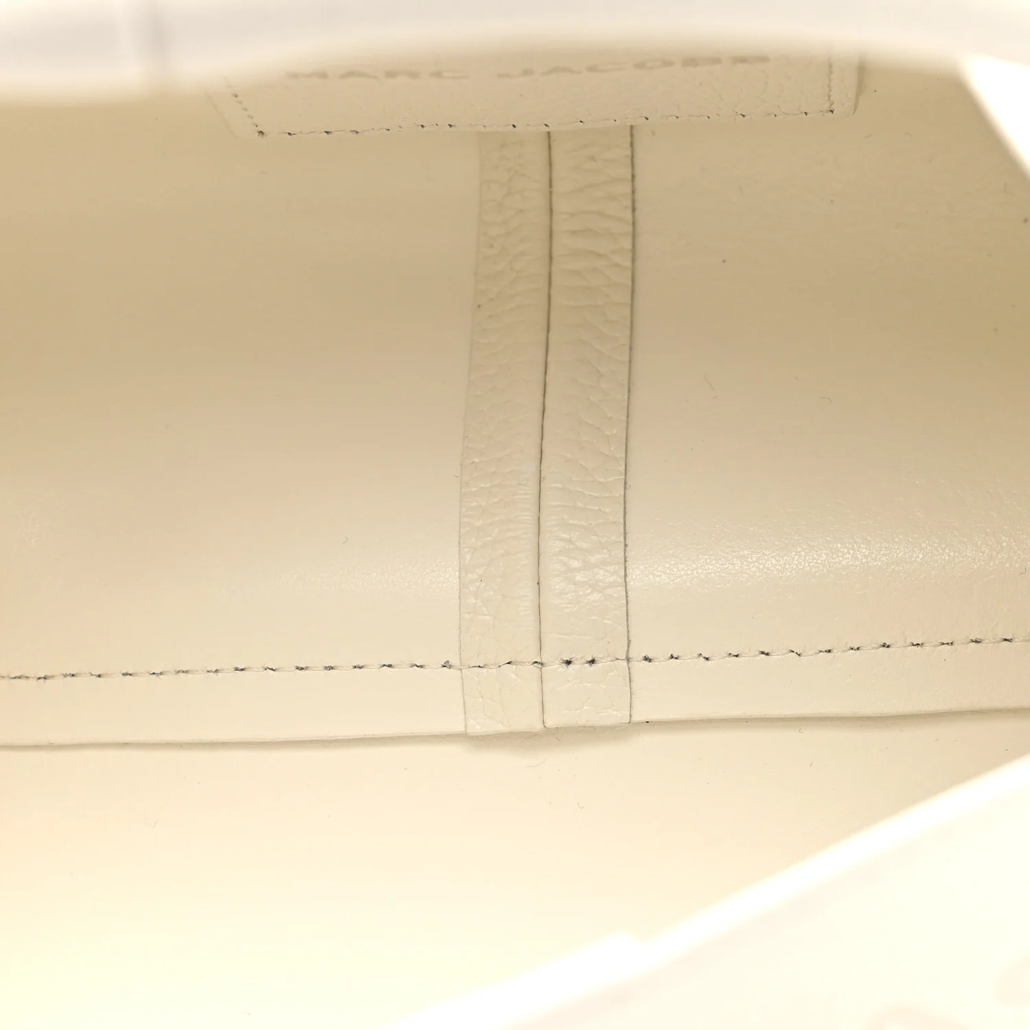Grained Calfskin Mini The Sack Bag White - Image 6