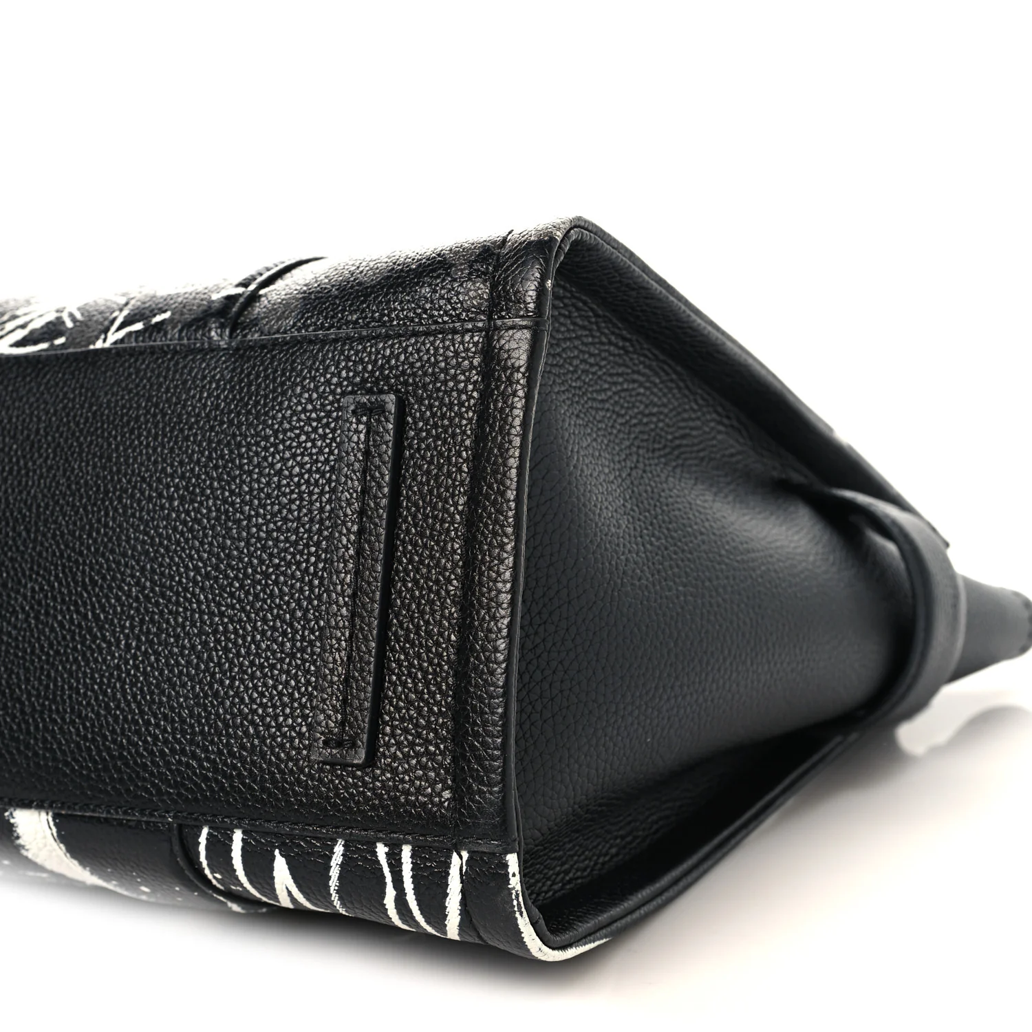X FUTURA Grained Calfskin Large The Tote Bag Black - Image 9