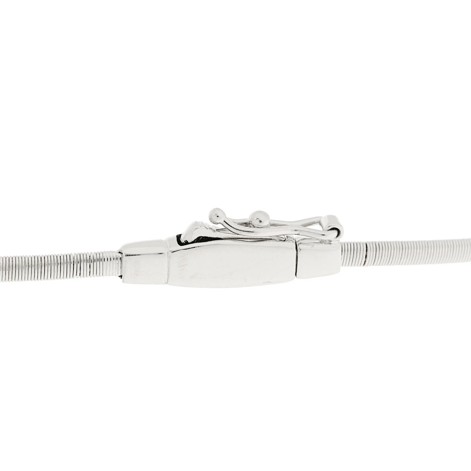 18K White Gold Diamond Masai Seven Station Necklace - Image 5