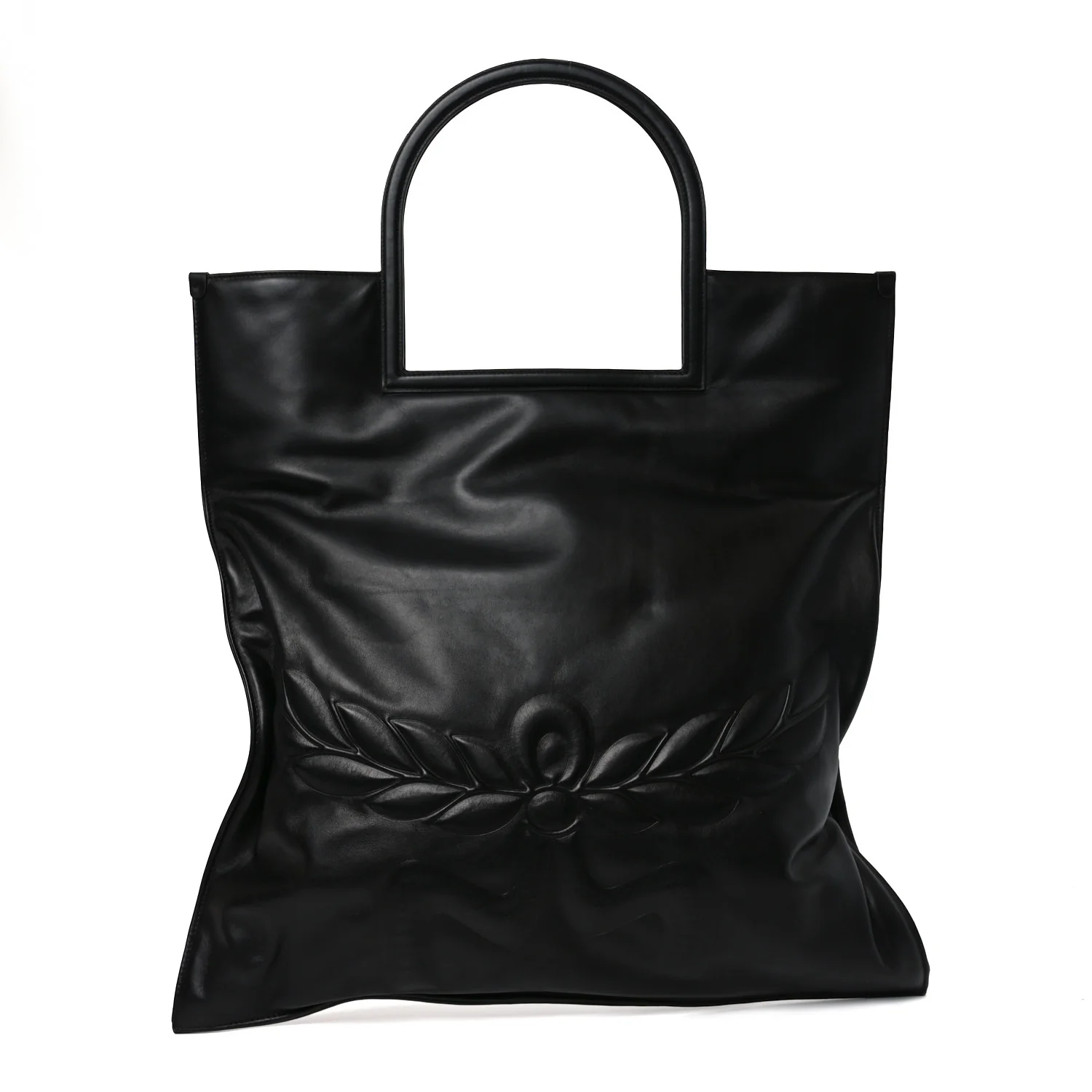 Calfskin Aren Mega Honors Tote Black