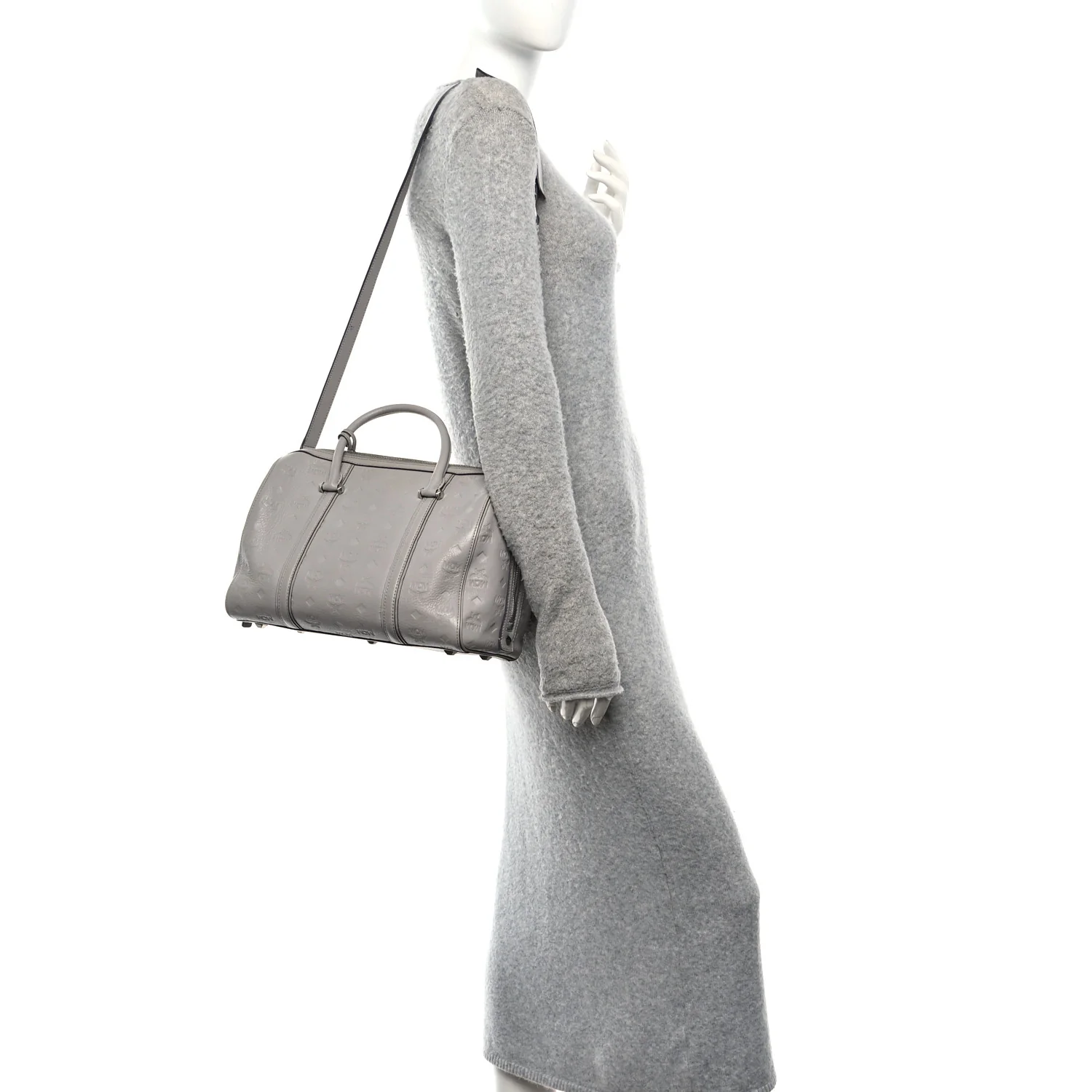 Calfskin Ottomar Monogram Boston Bag Dove - Image 2