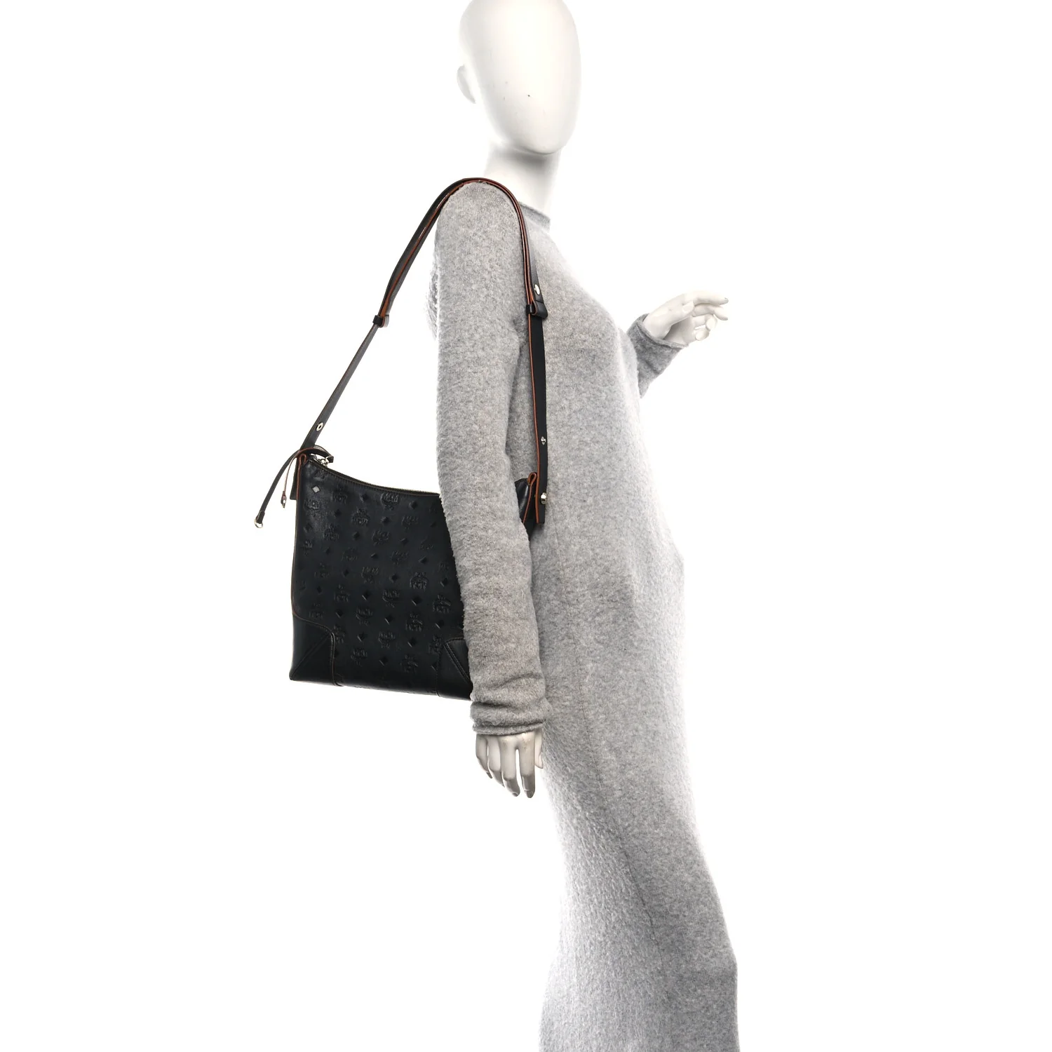 Calfskin Ottomar Monogram Klara Medium Hobo Black - Image 2